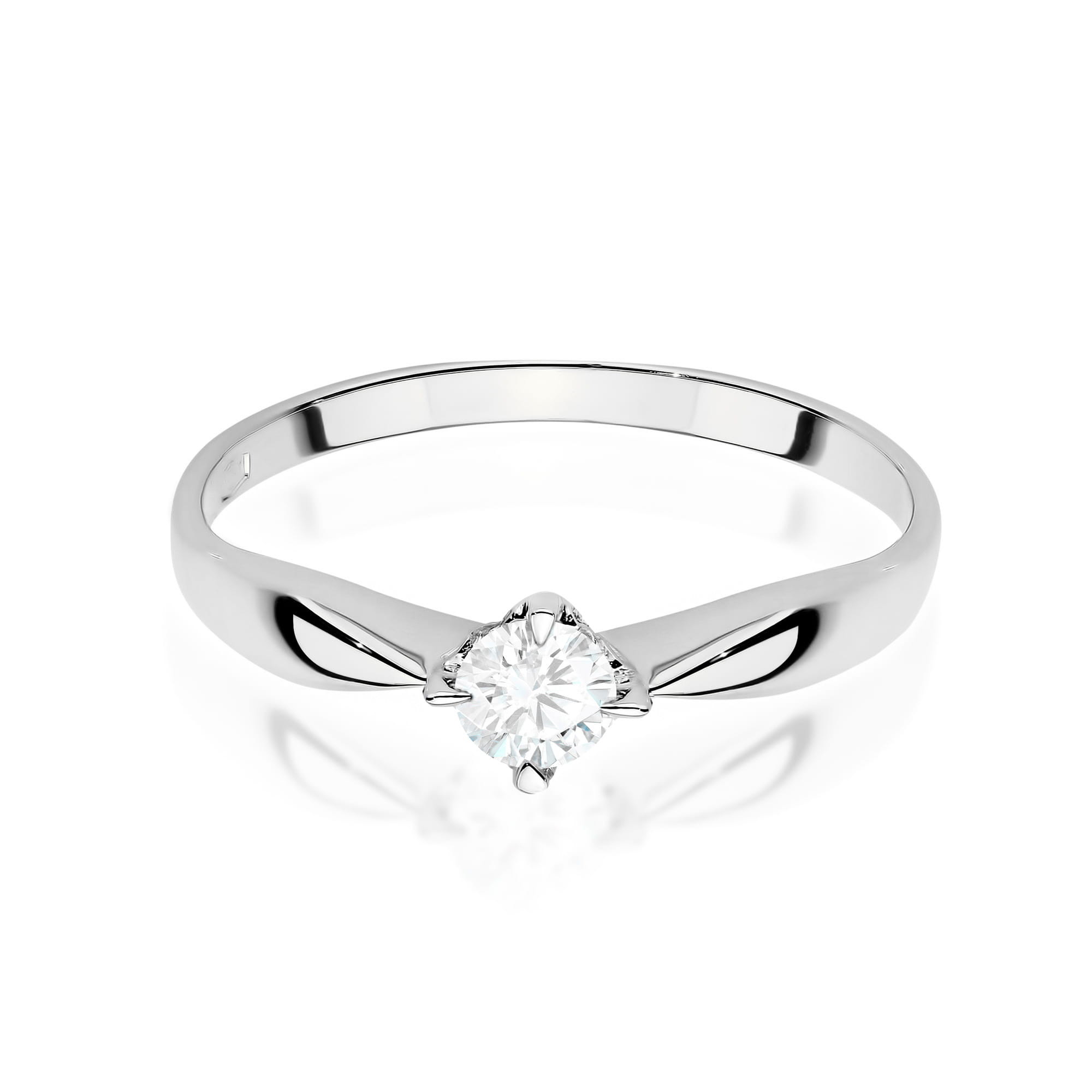 Prsteň W0171 Laboratórny diamant 0,15ct biele zlato Au 585/1000 - 1