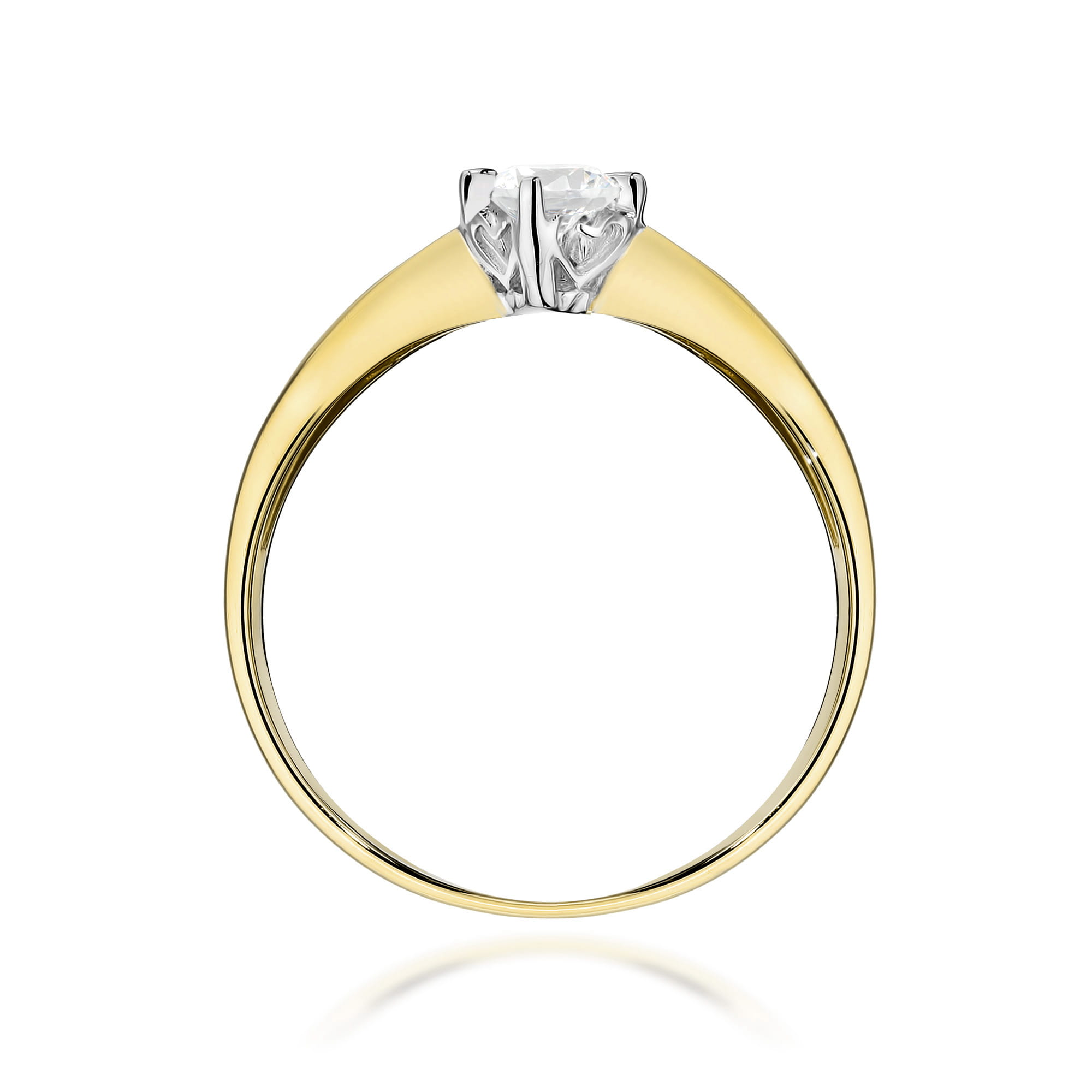 Prsteň W0171 Laboratórny diamant 0,15ct žlté zlato Au 585/1000 - 2