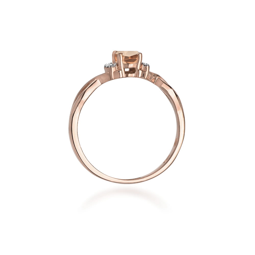 W019 Morganit prsteň 0,40ct ružové zlato Au 585/1000 - 2