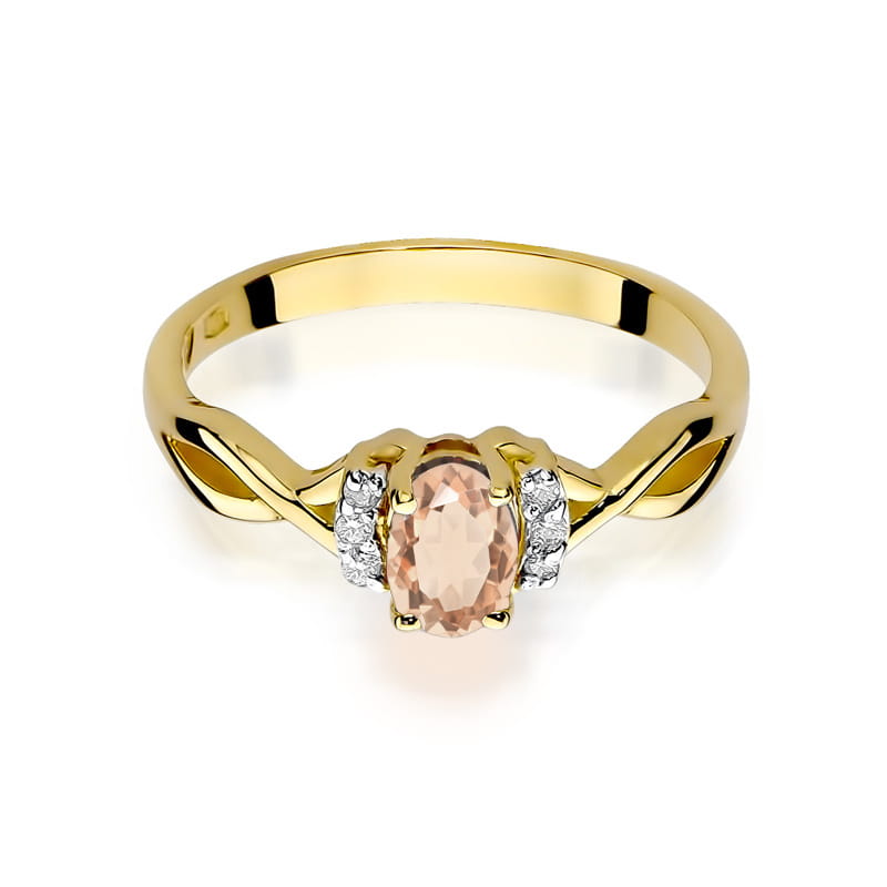 W019 Morganit prsteň 0,40ct žlté zlato Au 585/1000 - 1