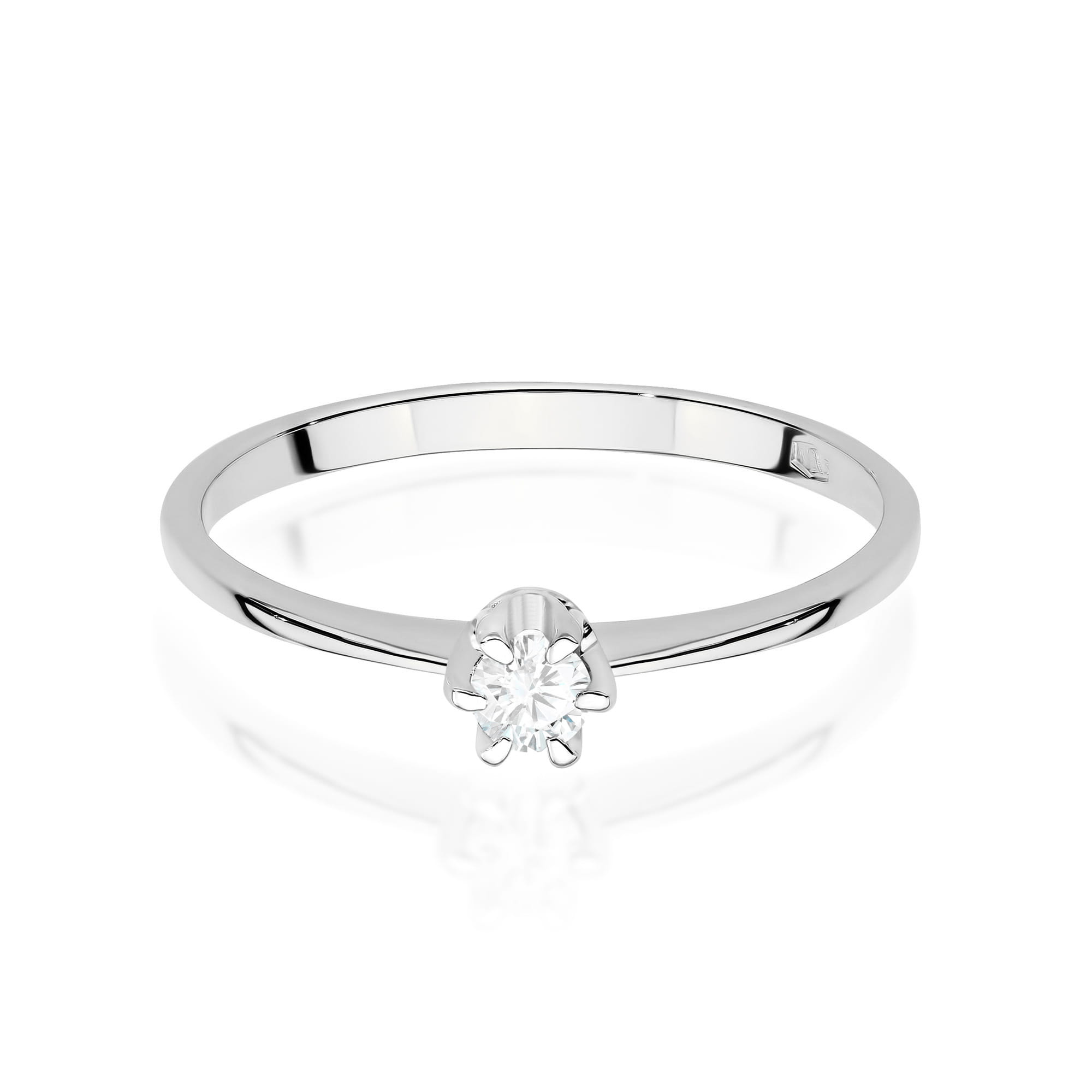 Prsteň W0220 Laboratory Diamond 0,10ct biele zlato Au 585/1000 - 1