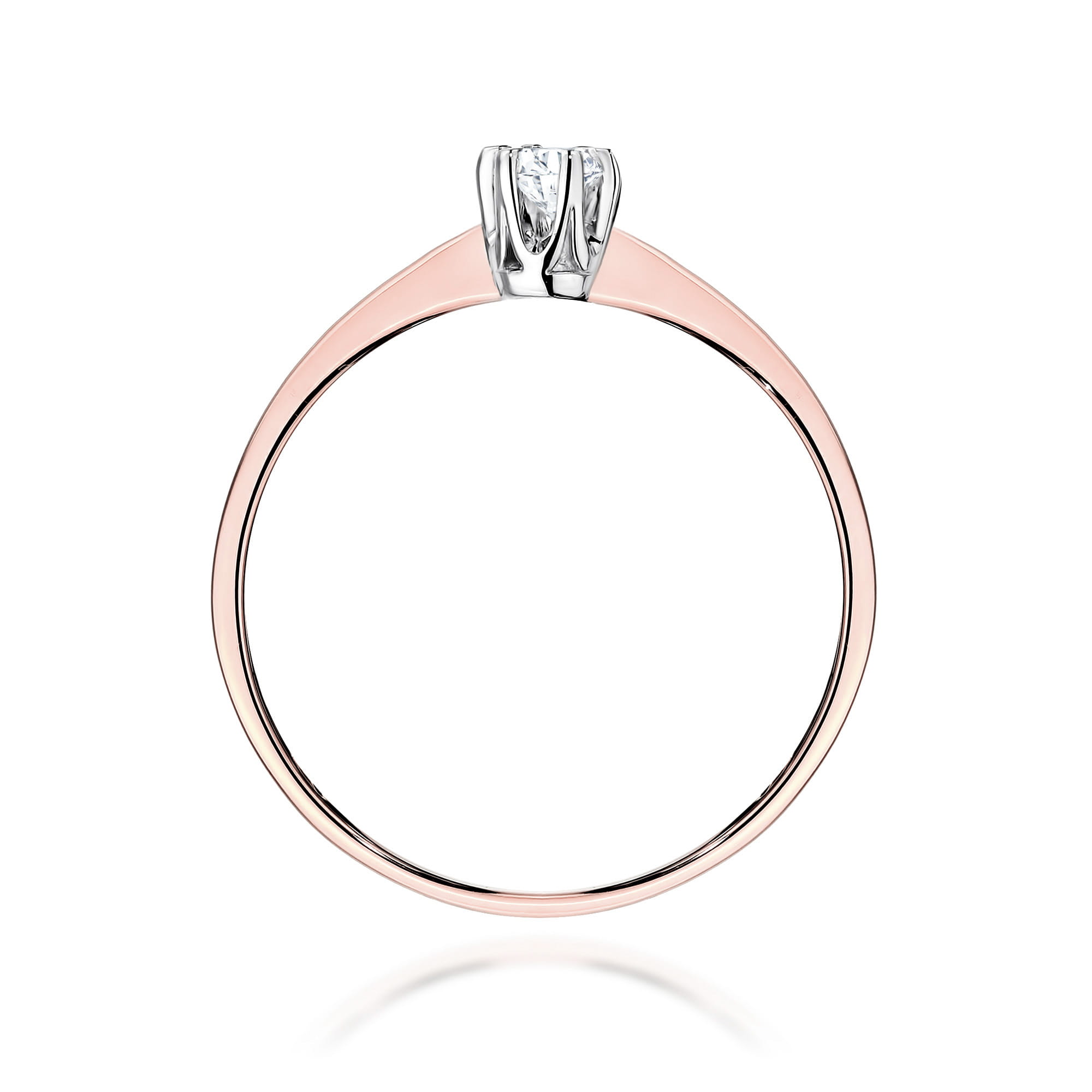 Prsteň W0220 Laboratory Diamond 0,10ct ružové zlato Au 585/1000 - 2