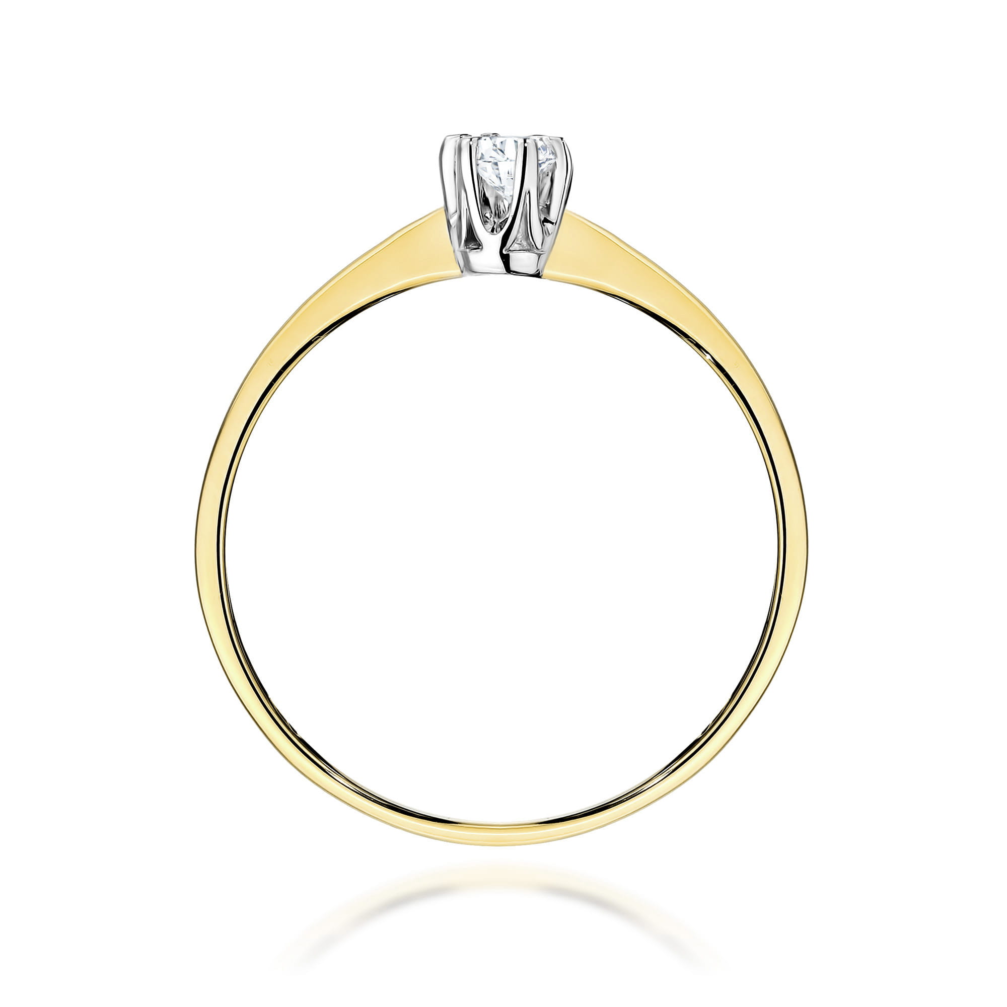Prsteň W0220 Laboratory Diamond 0,10ct žlté zlato Au 585/1000 - 2