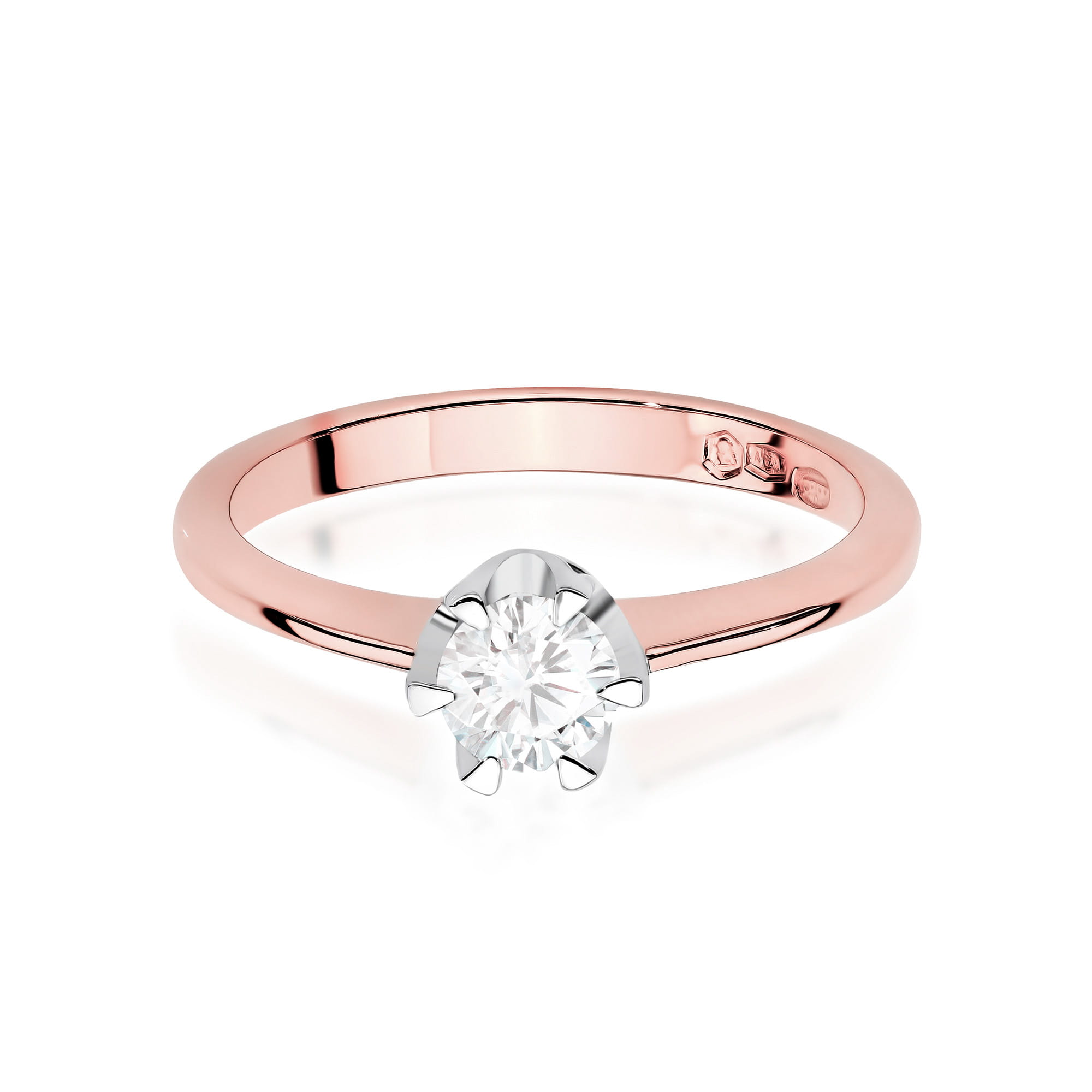 Prsteň W0220 Laboratory Diamond 0,70ct ružové zlato Au 585/1000 - 1