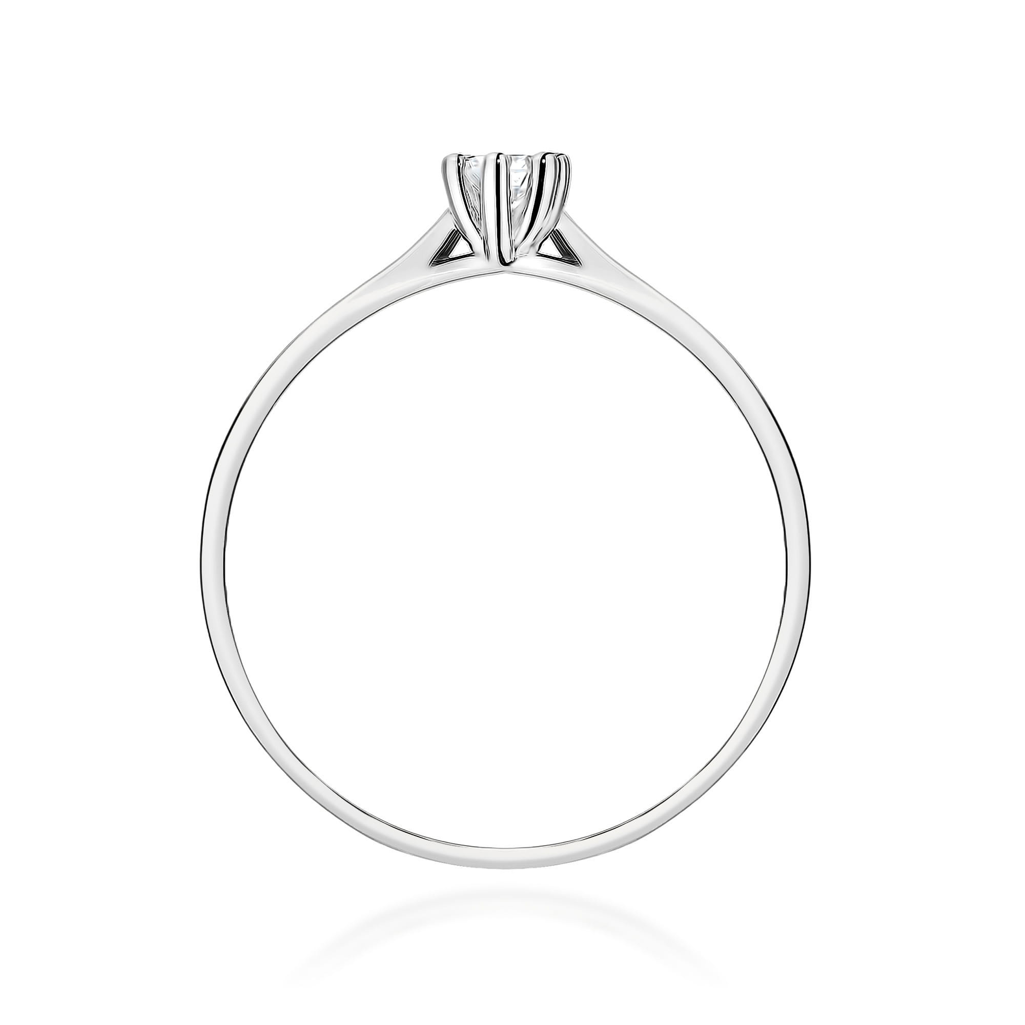 Prsteň W0222 Laboratórny diamant 0,10ct biele zlato Au 585/1000 - 2