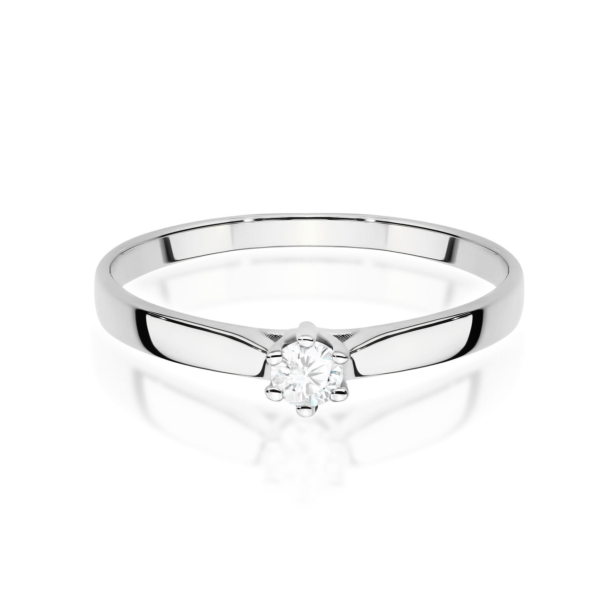 Prsteň W0222 Laboratórny diamant 0,20ct biele zlato Au 585/1000 - 1