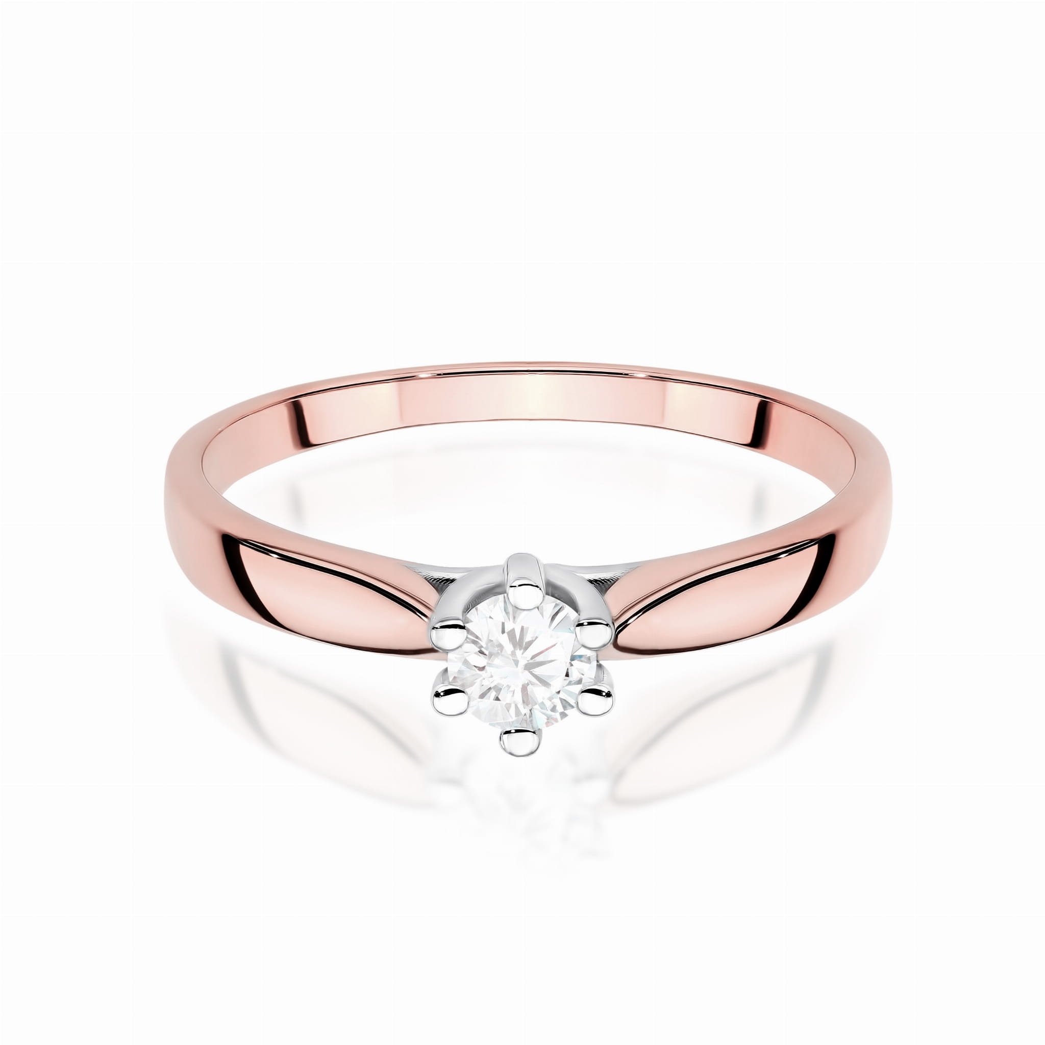 Prsteň W0222 Laboratórny diamant 0,30ct ružové zlato Au 585/1000 - 1