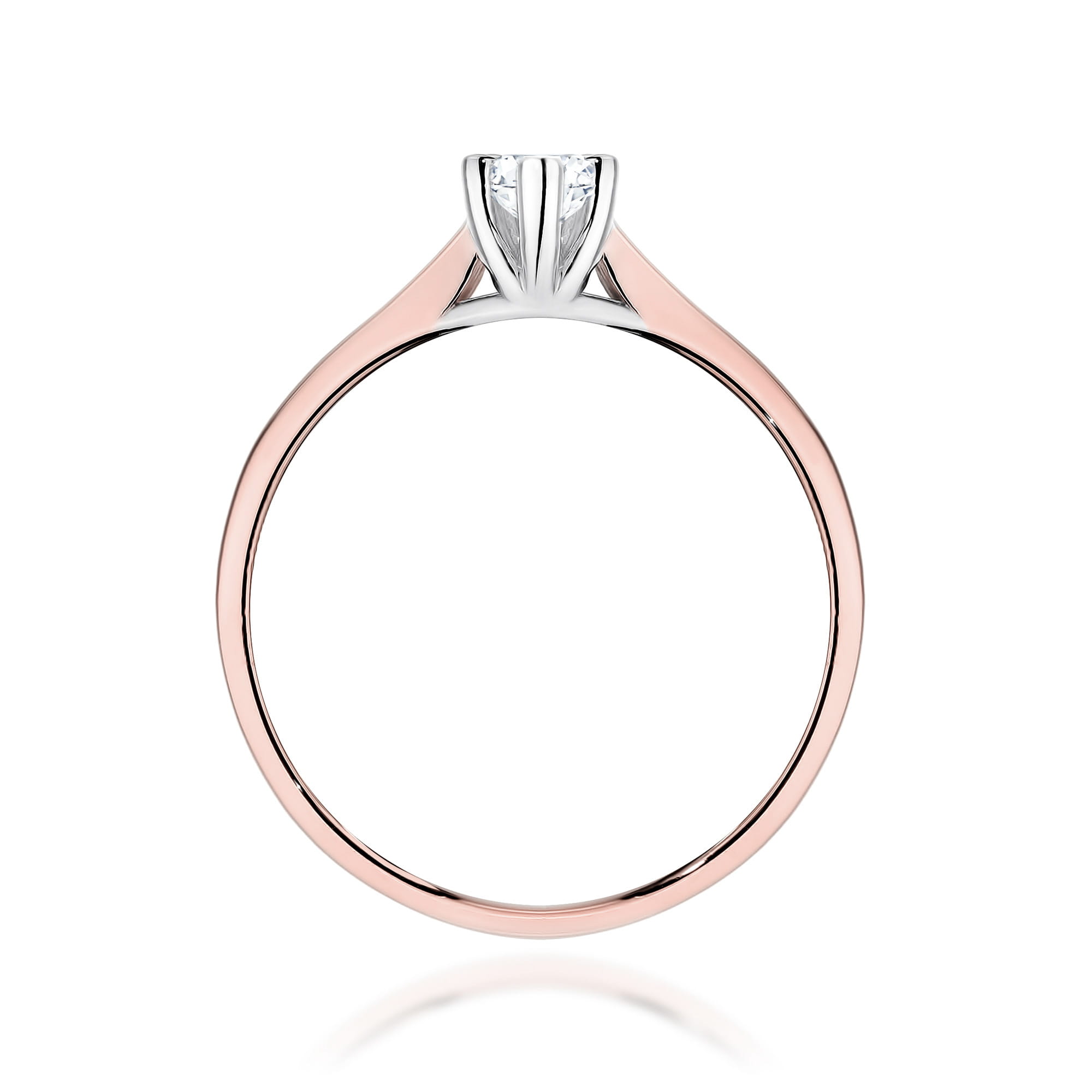 Prsteň W0222 Laboratórny diamant 0,30ct ružové zlato Au 585/1000 - 2