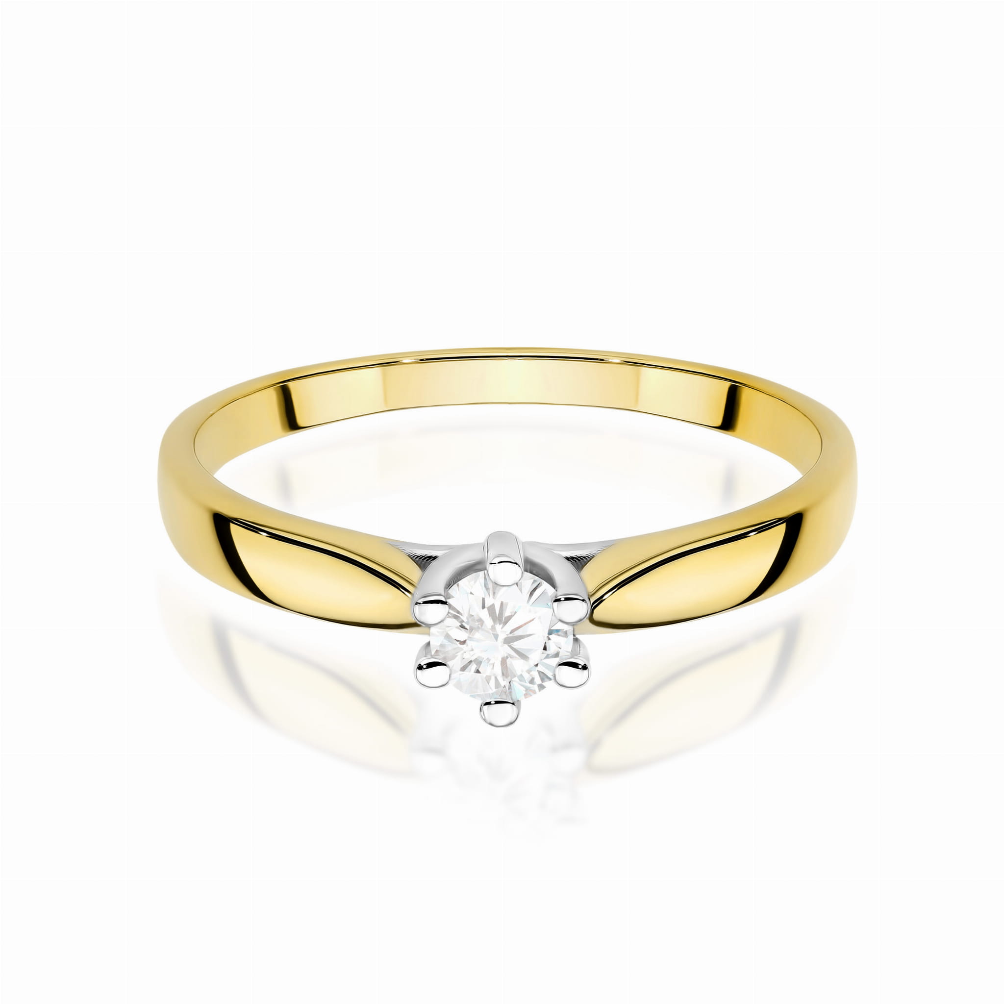 Prsteň W0222 Laboratórny diamant 0,30ct žlté zlato Au 585/1000 - 1