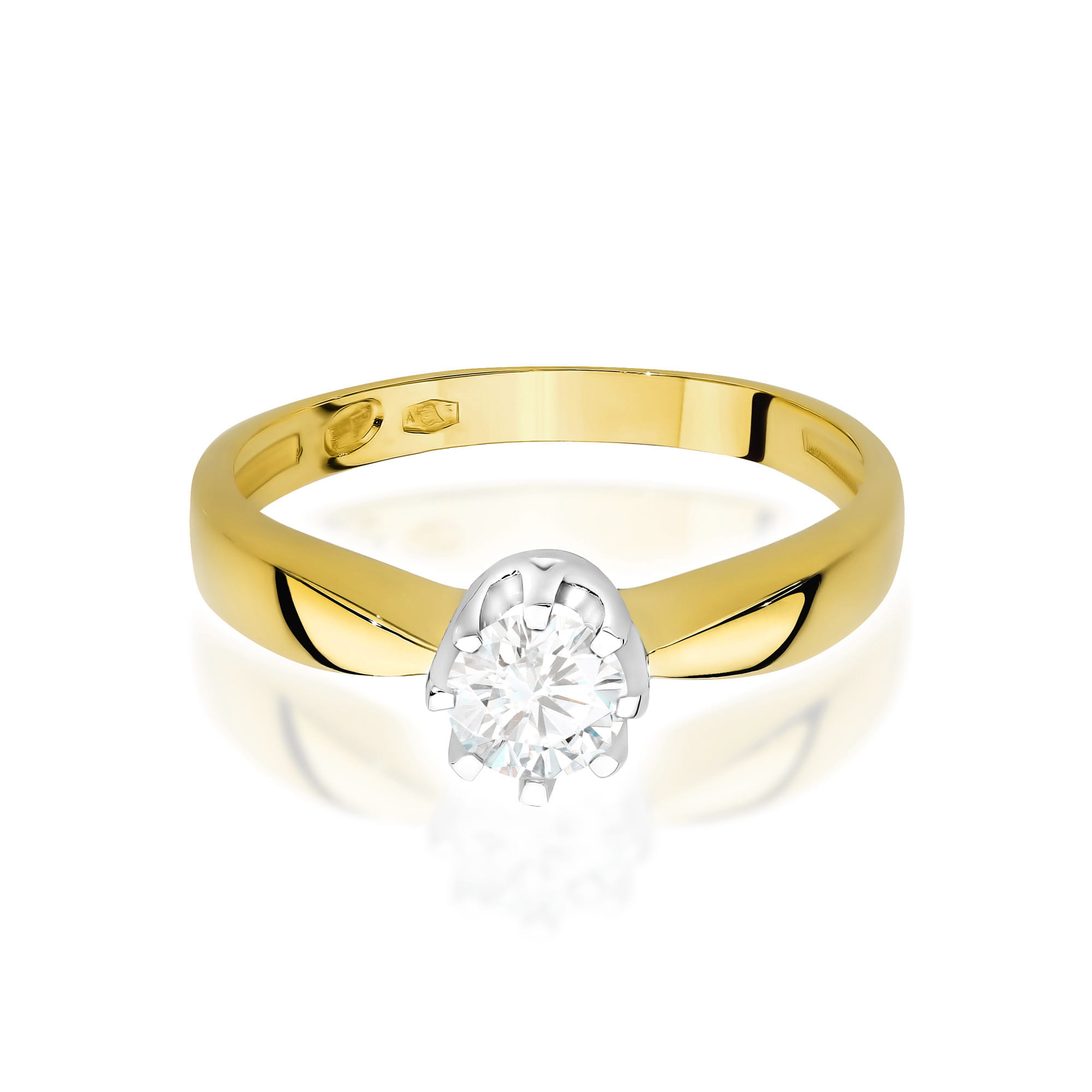 Prsteň W0228 Laboratórny diamant 0,30ct žlté zlato Au 585/1000 - 1