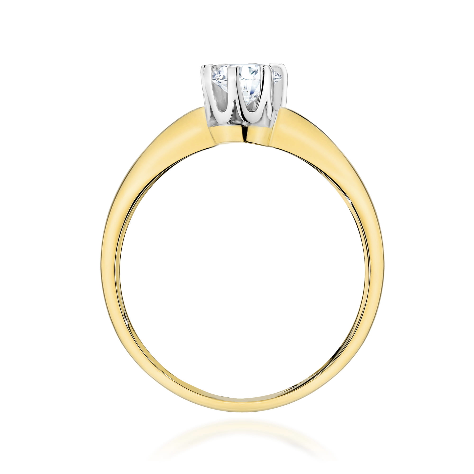 Prsteň W0228 Laboratórny diamant 0,30ct žlté zlato Au 585/1000 - 2