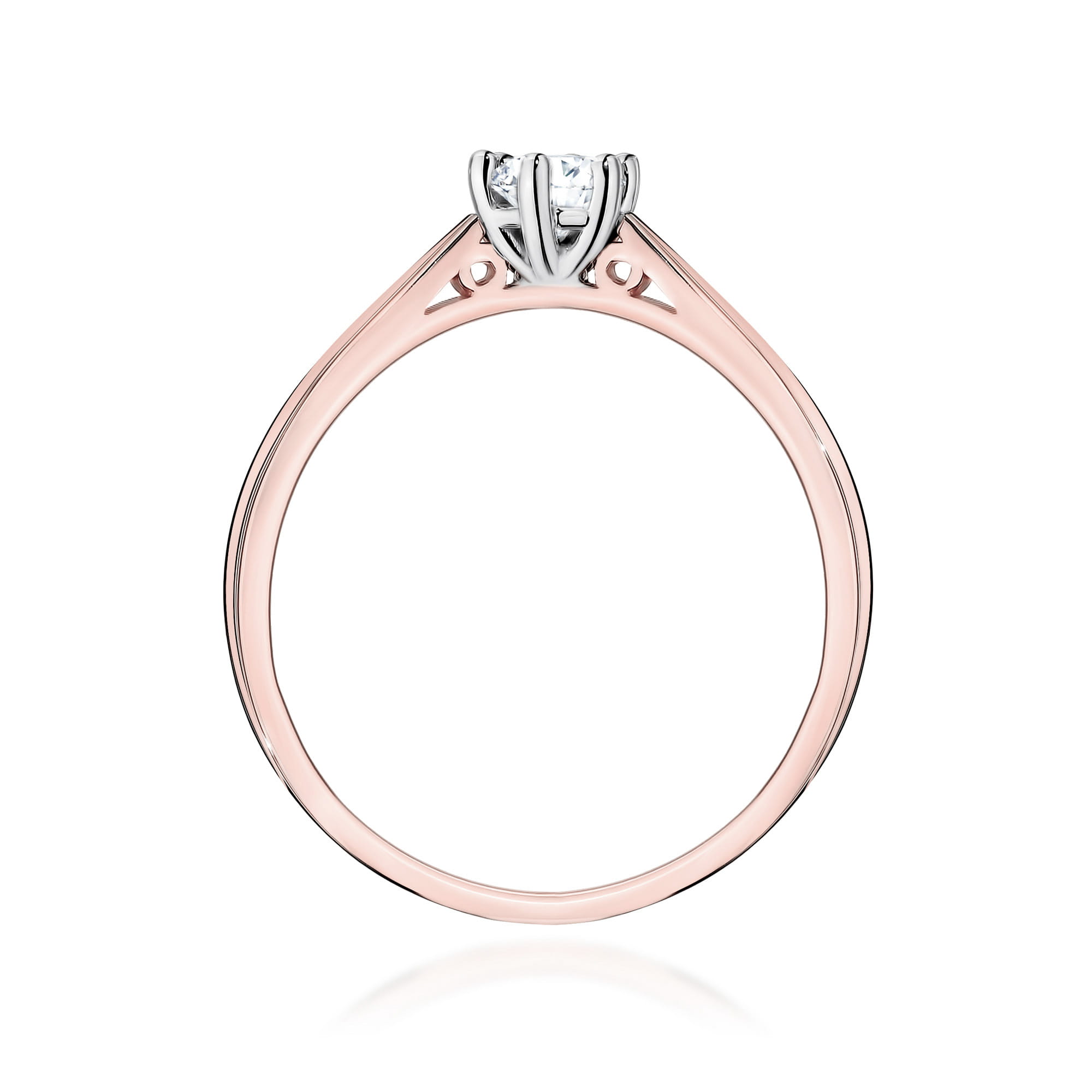 Prsteň W0229 Laboratórny diamant 0,30ct ružové zlato Au 585/1000 - 2