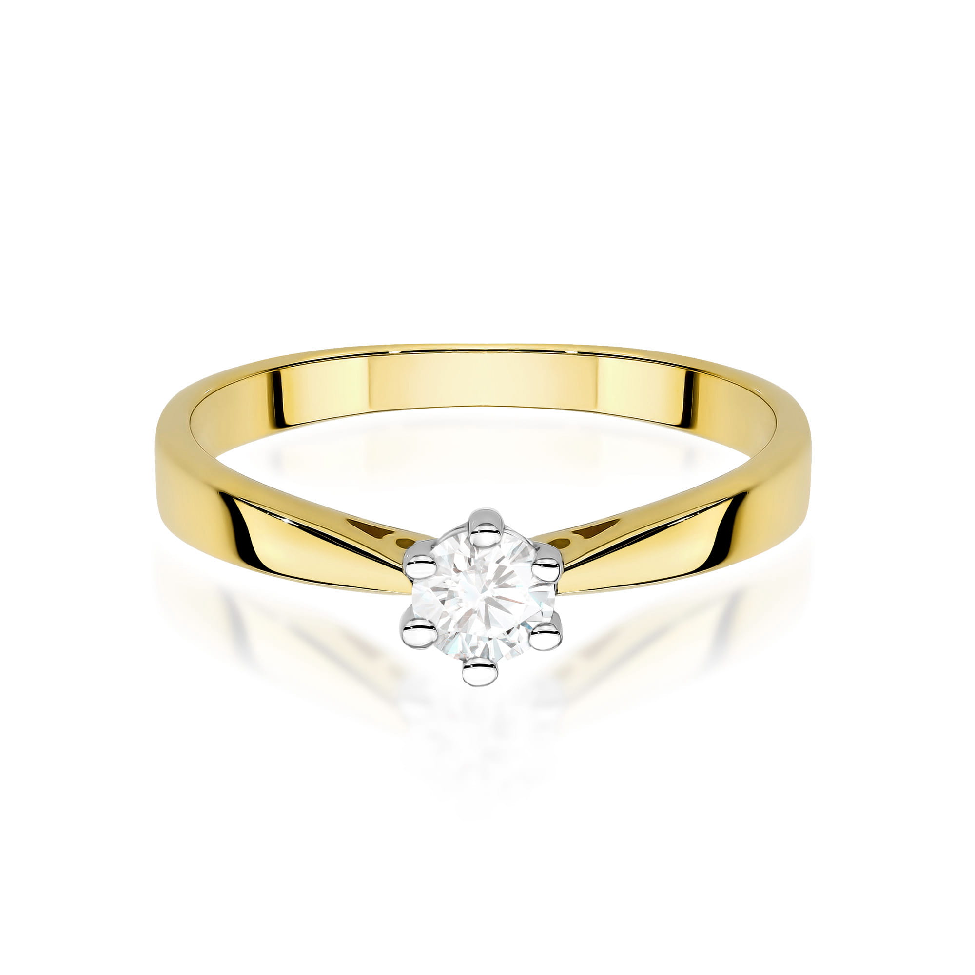 Prsteň W0229 Laboratórny diamant 0,30ct žlté zlato Au 585/1000 - 1