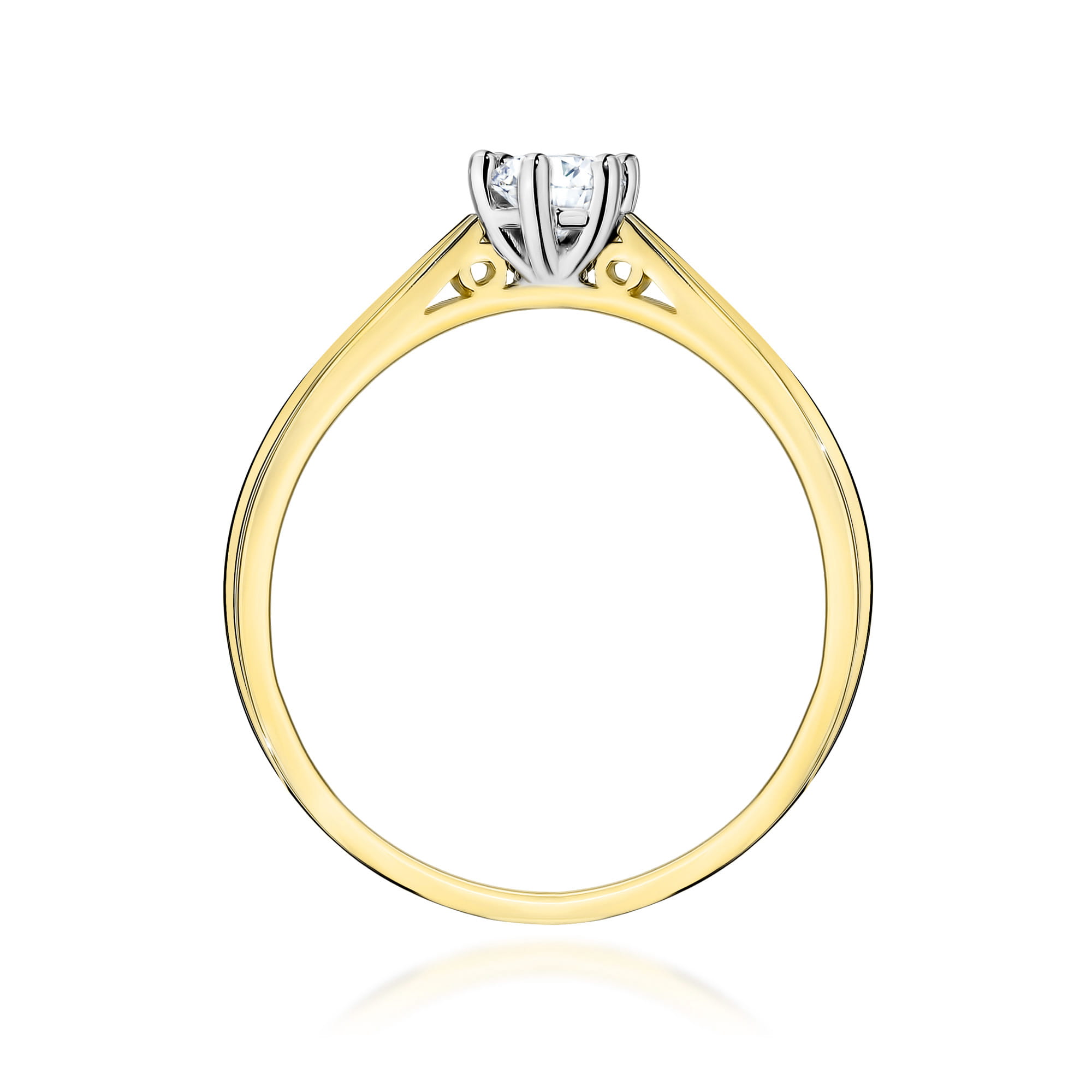 Prsteň W0229 Laboratórny diamant 0,30ct žlté zlato Au 585/1000 - 2