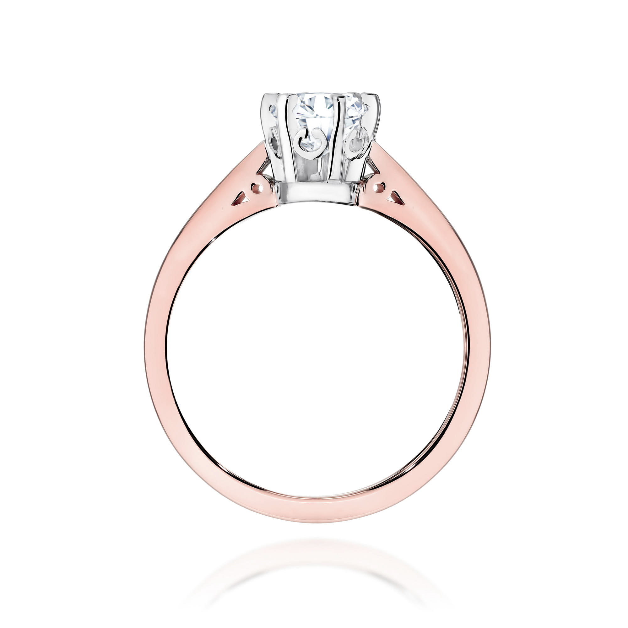Prsteň W0234 Laboratórny diamant 1,00ct ružové zlato Au 585/1000 - 2