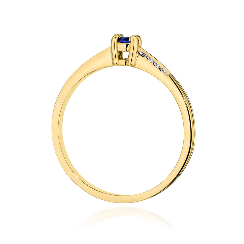 Prsteň W0258 Black Diamond 0,12ct žlté zlato Au 585/1000 - 2