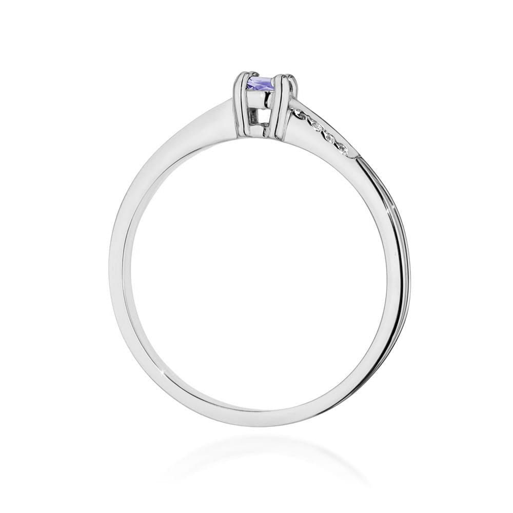 Prsteň W0258 Tanzanite 0,15ct biele zlato Au 585/1000 - 2