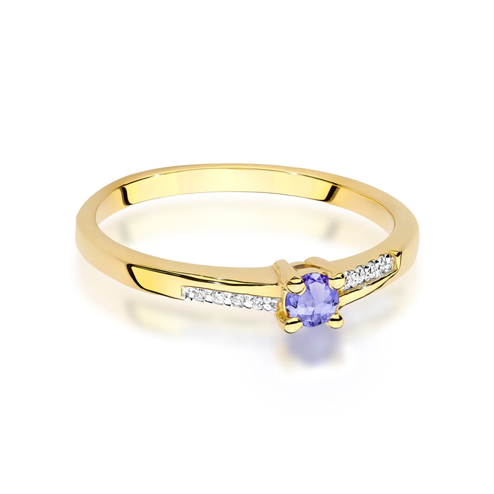 Prsteň W0258 Tanzanite 0,15ct žlté zlato Au 585/1000 - 1