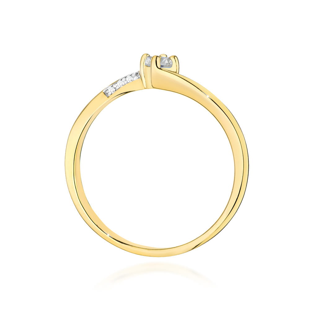 Prsteň W0262 Diamant 0,10ct žlté zlato Au 585/1000 - 2