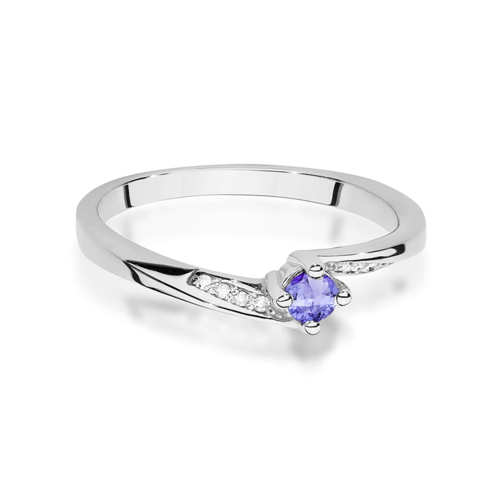 Prsteň W0262 Tanzanite 0,15ct biele zlato Au 585/1000 - 1