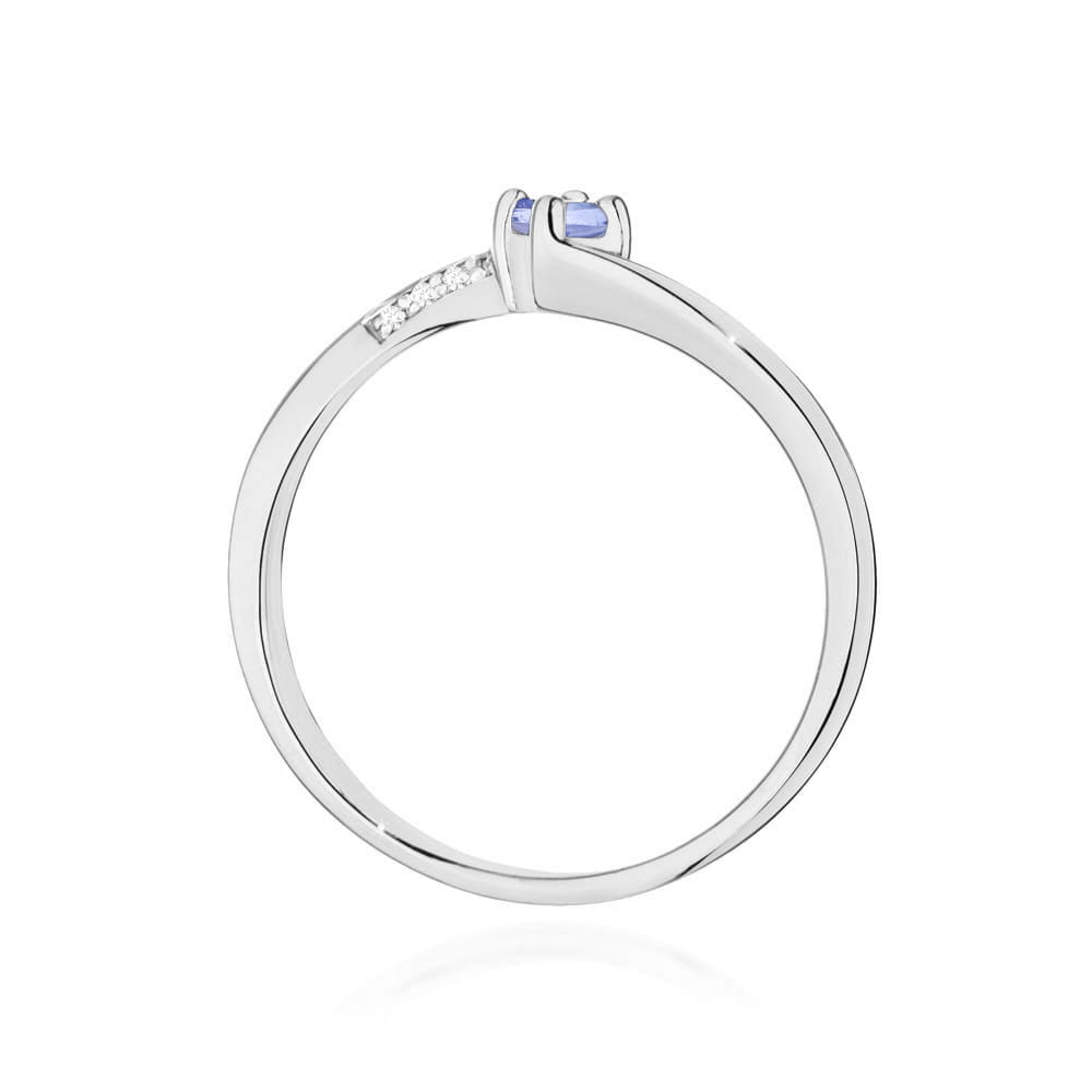 Prsteň W0262 Tanzanite 0,15ct biele zlato Au 585/1000 - 2