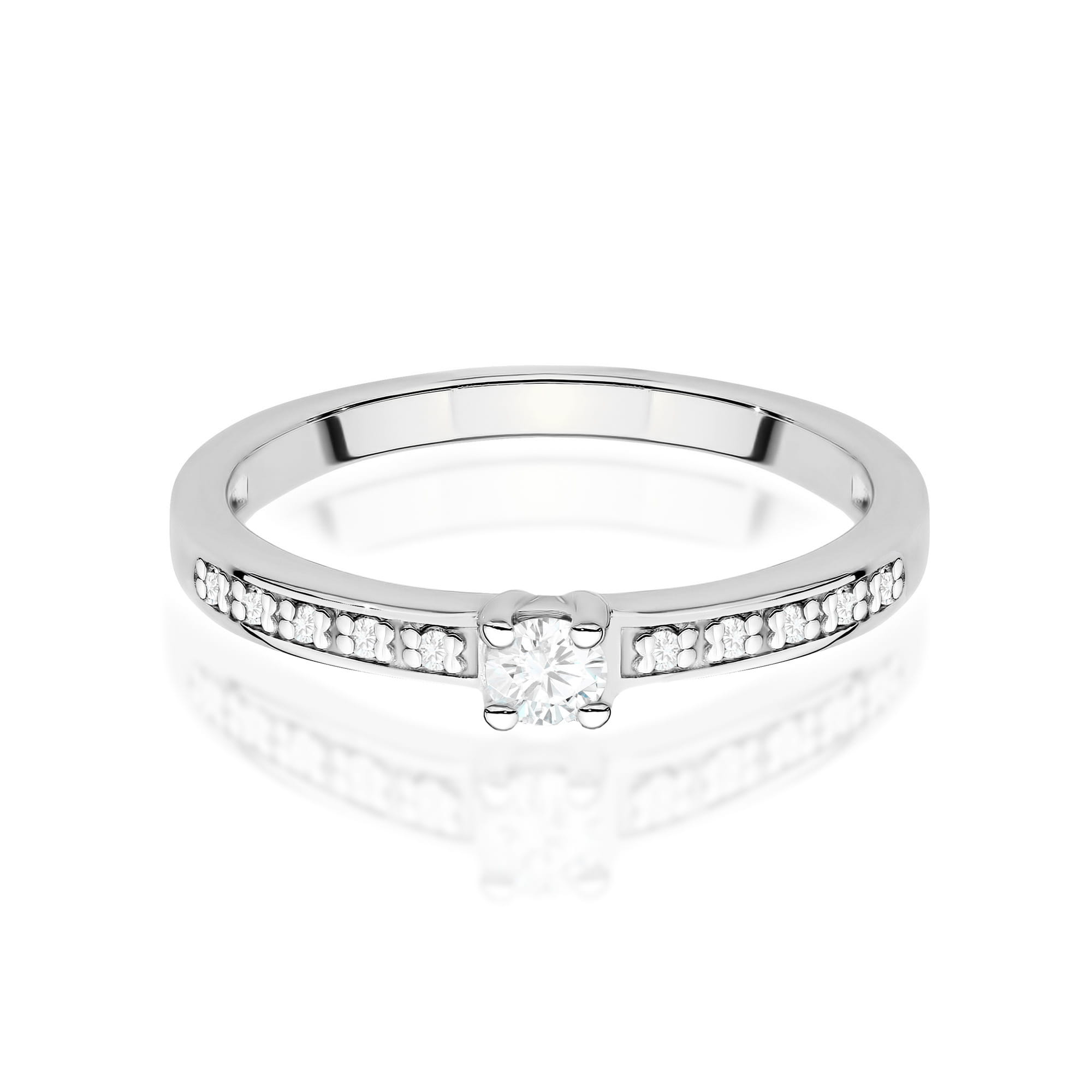 Prsteň W0288 Laboratory Diamond 0,08ct biele zlato Au 585/1000 - 1