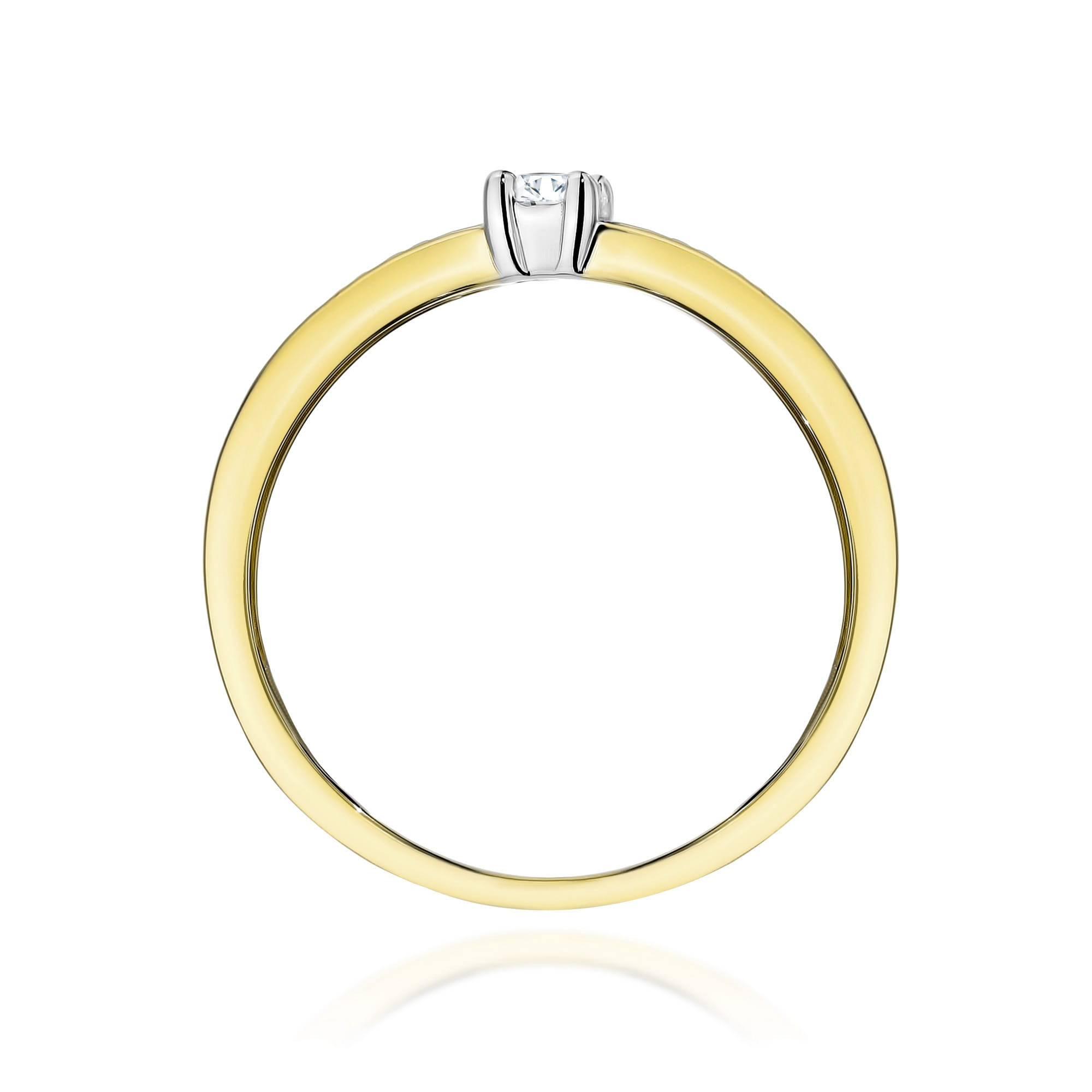 Prsteň W0288 Laboratory Diamond 0,08ct žlté zlato Au 585/1000 - 2