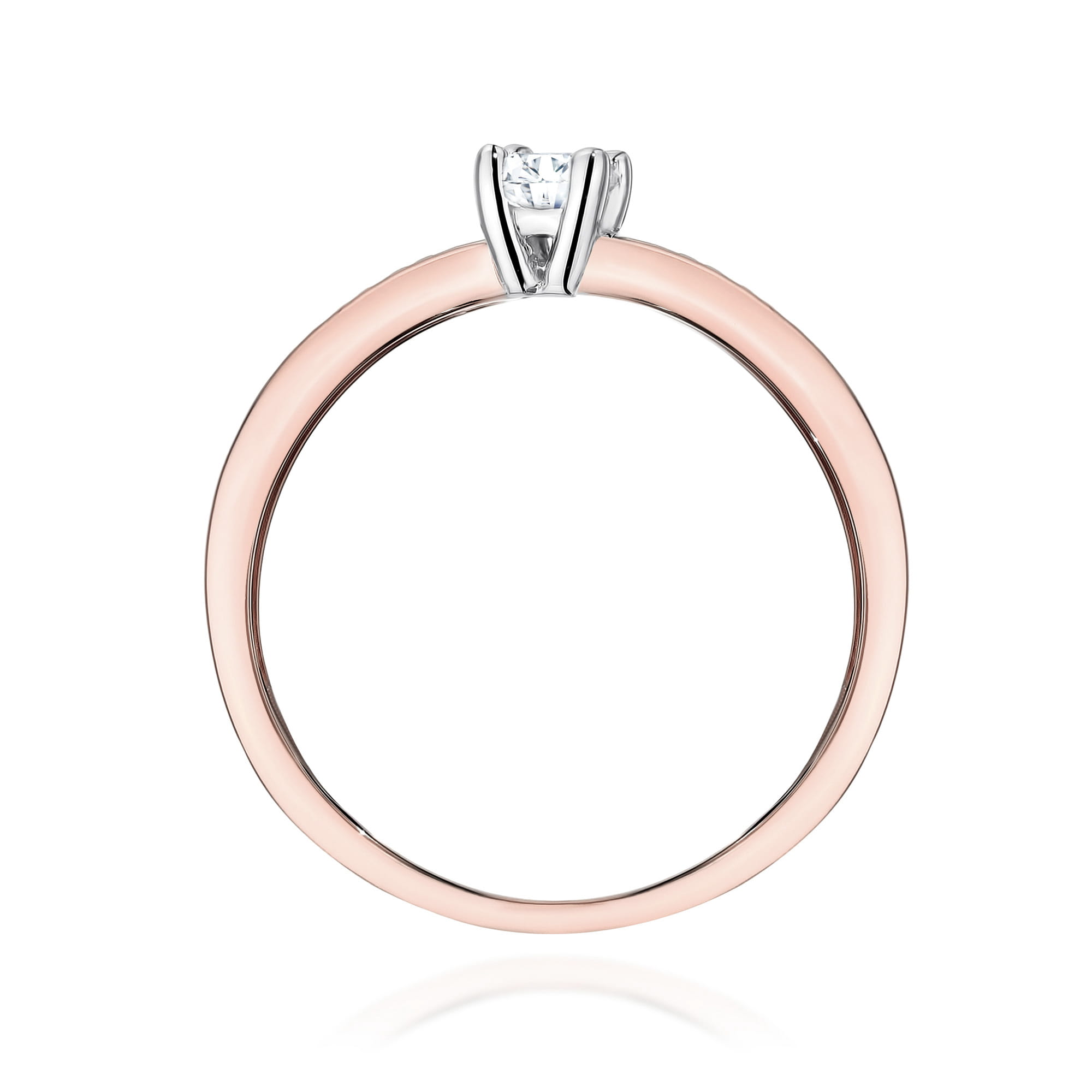 Prsteň W0288 Laboratory Diamond 0,20ct ružové zlato Au 585/1000 - 2