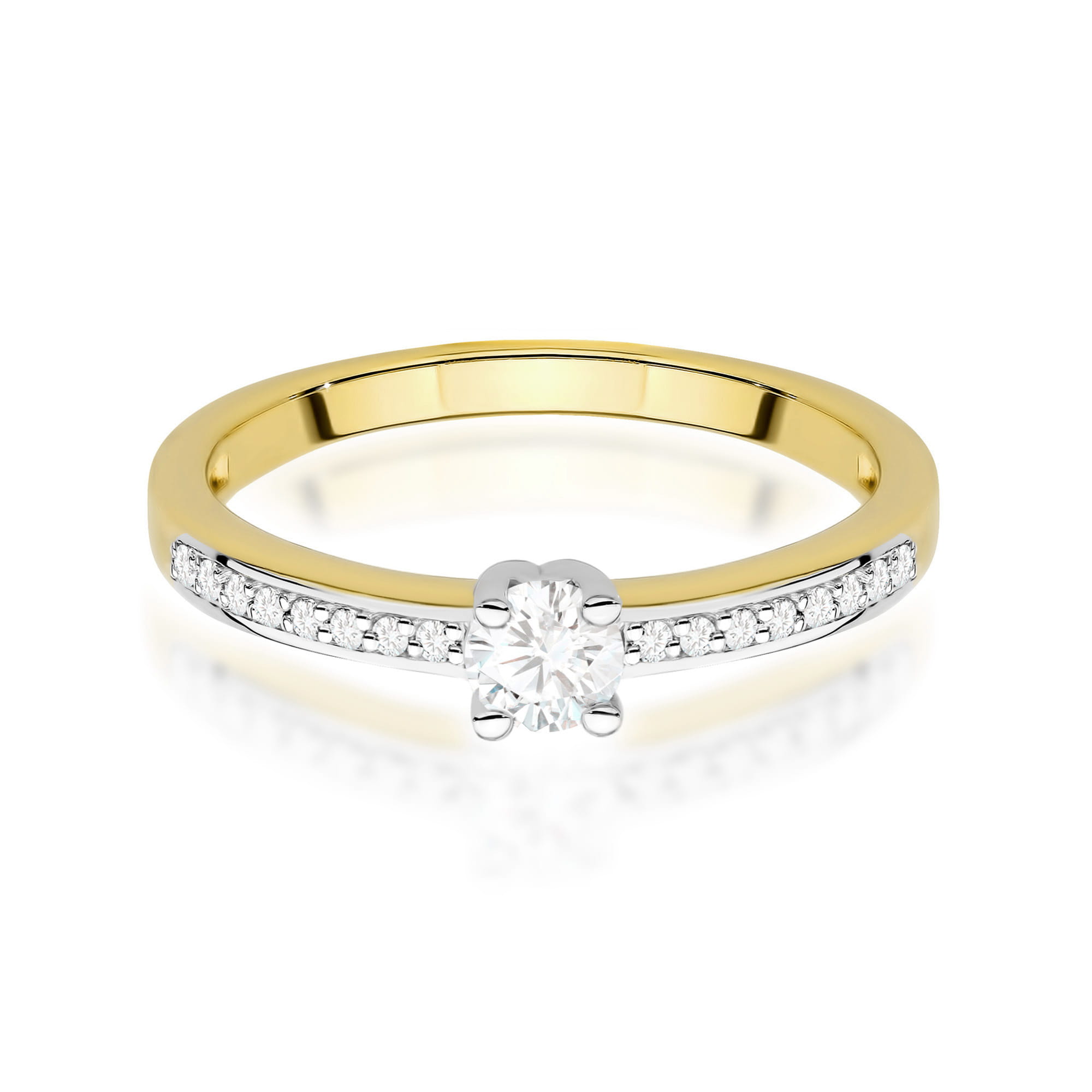 Prsteň W0288 Laboratory Diamond 0,20ct žlté zlato Au 585/1000 - 1