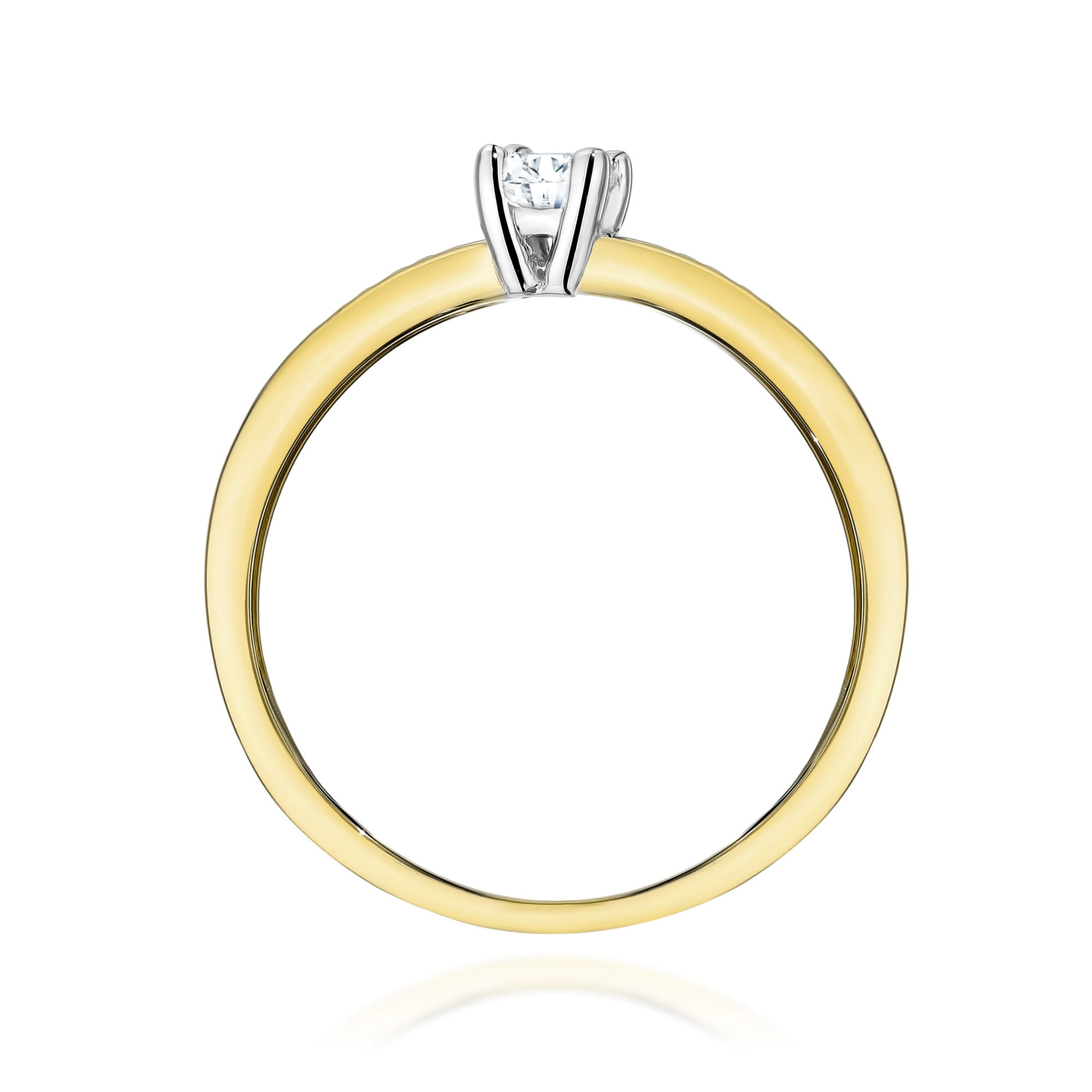 Prsteň W0288 Laboratory Diamond 0,20ct žlté zlato Au 585/1000 - 2