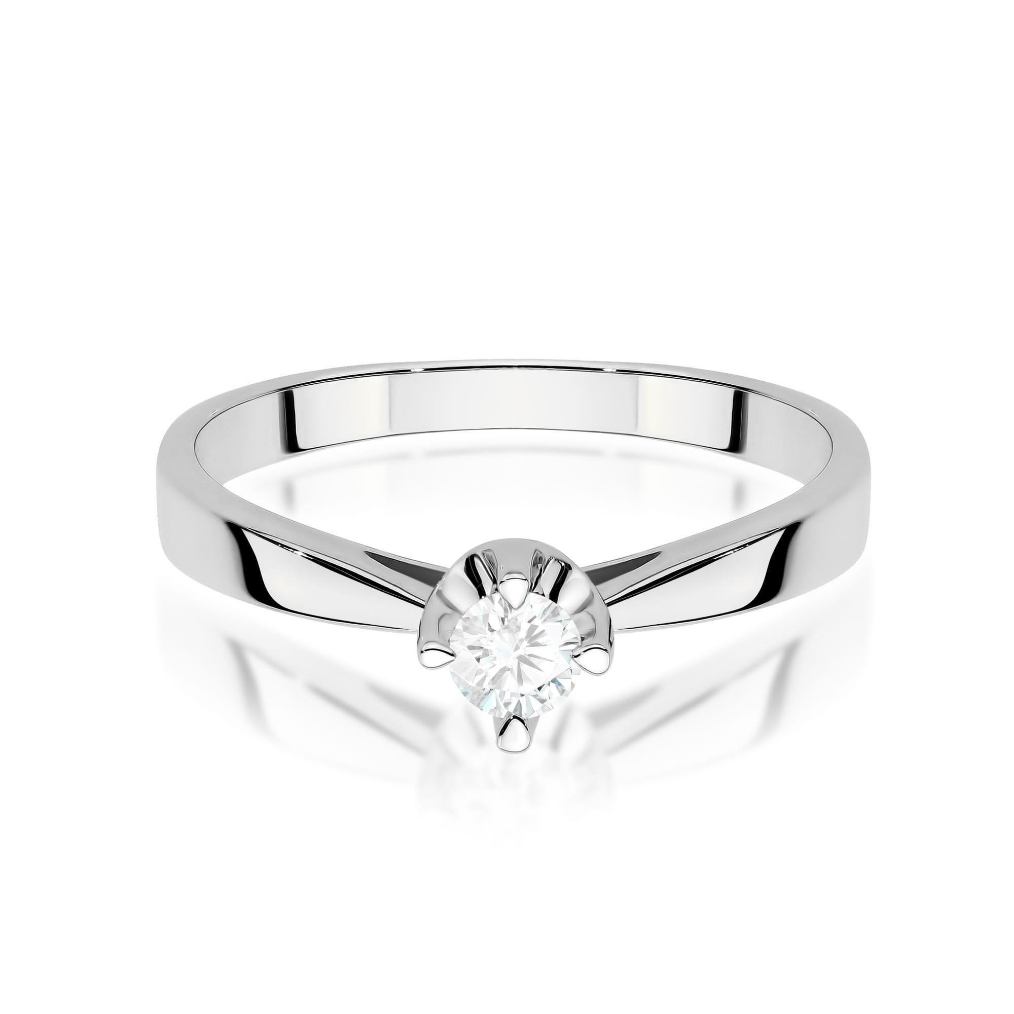 Prsteň W0293 Laboratórny diamant 0,20ct biele zlato Au 585/1000 - 1