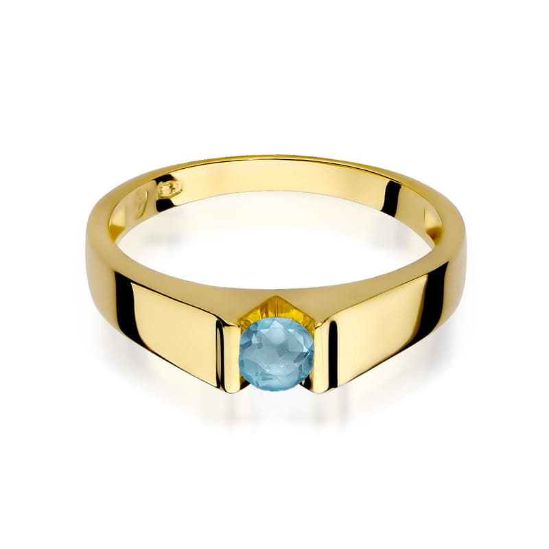 W033 Topaz prsteň 0,25ct žlté zlato Au 585/1000 - 1