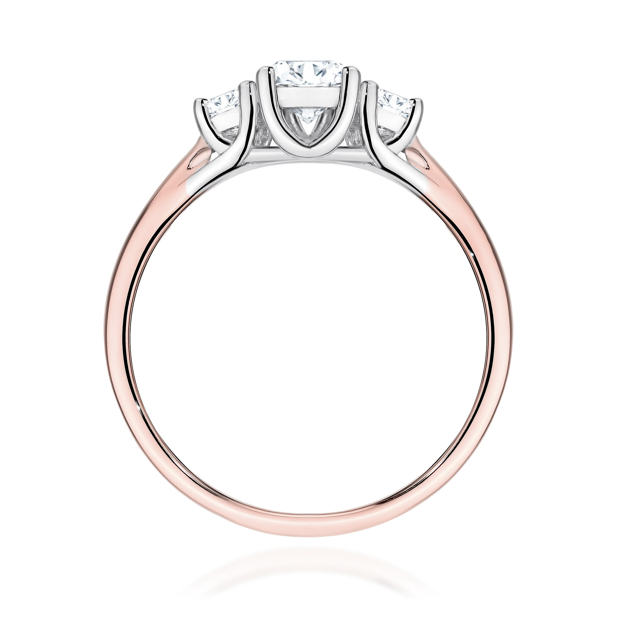 Prsteň W0344 Laboratórny diamant 0,25ct ružové zlato Au 585/1000 - 2
