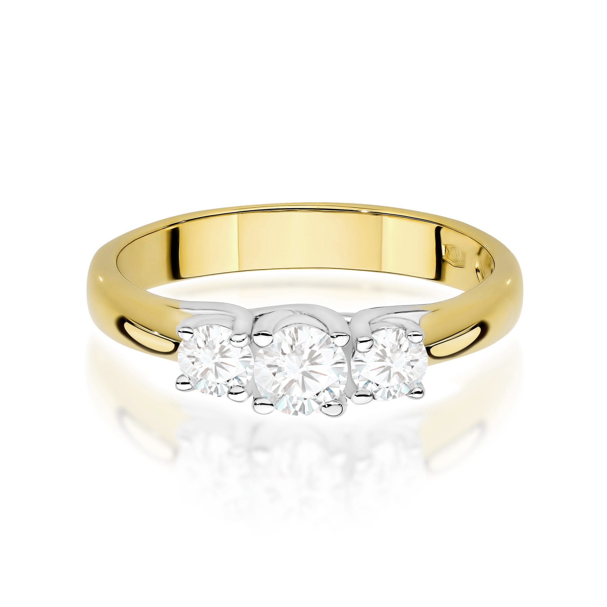 Prsteň W0344 Laboratórny diamant 0,25ct žlté zlato Au 585/1000 - 1
