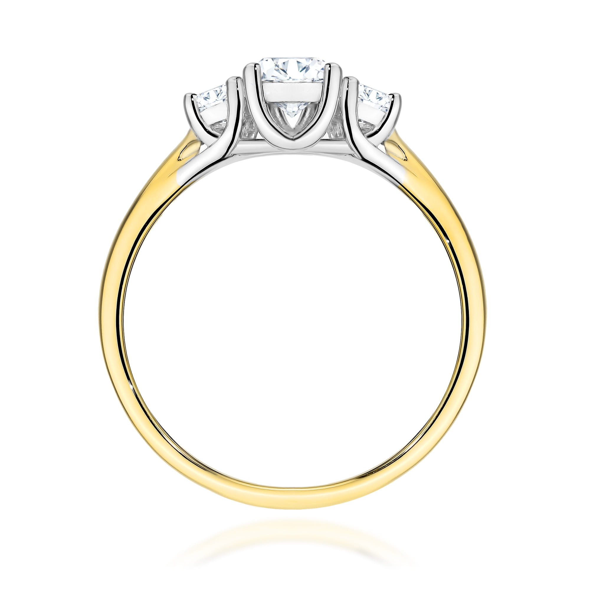Prsteň W0344 Laboratórny diamant 0,25ct žlté zlato Au 585/1000 - 2