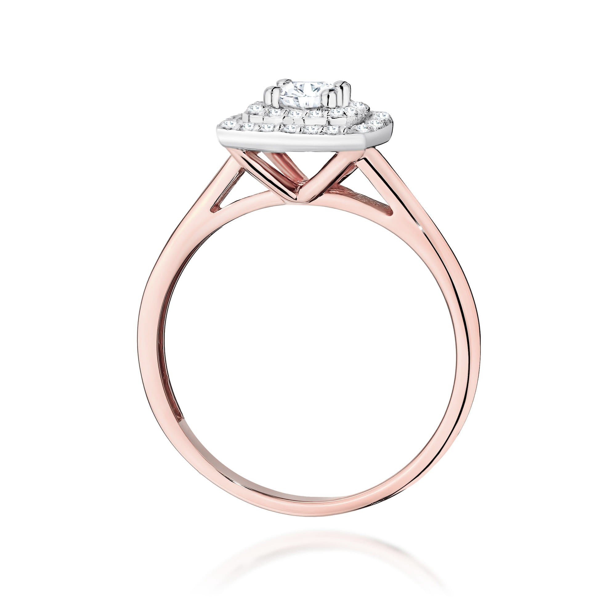 Prsteň W0345 Laboratórny diamant 0,30ct ružové zlato Au 585/1000 - 2