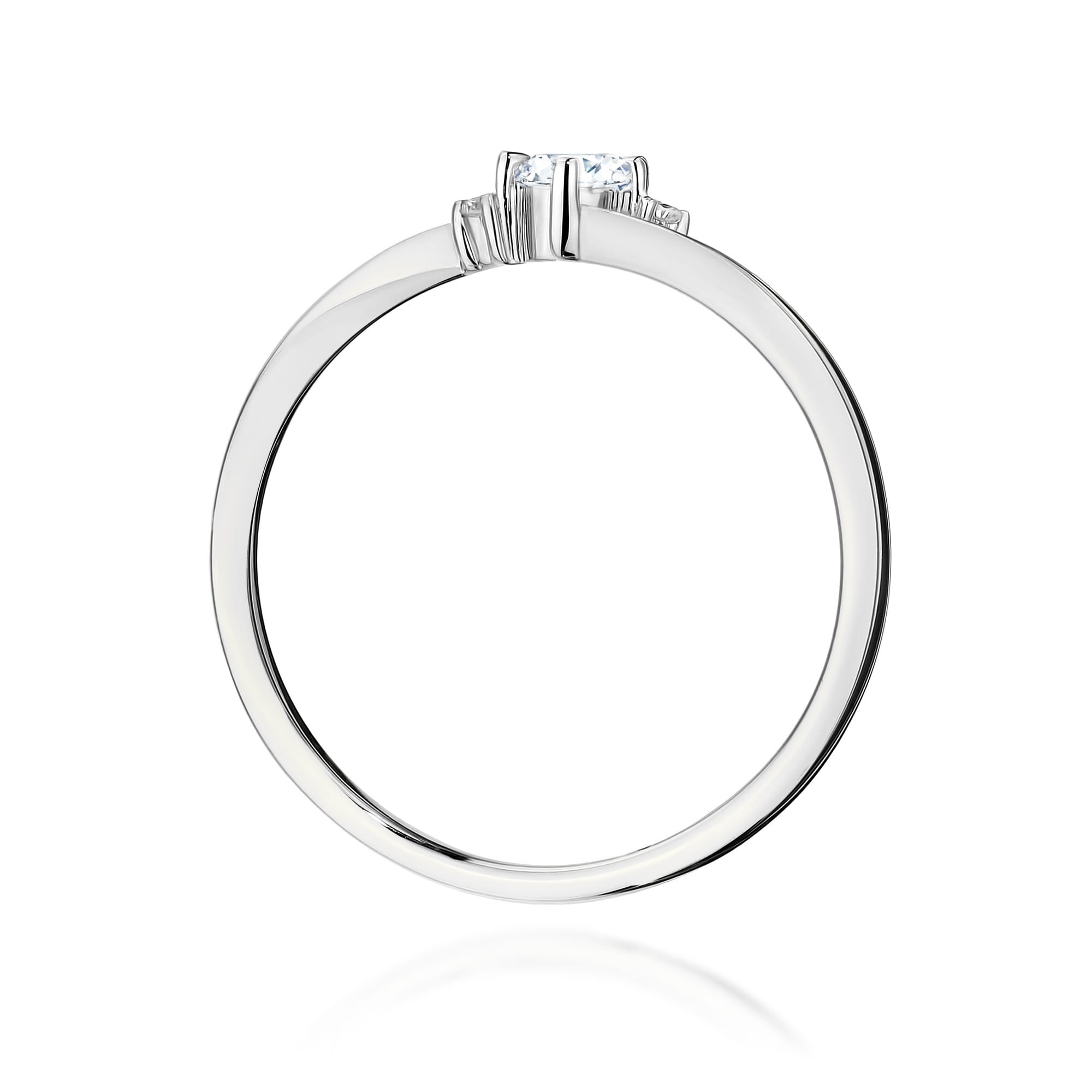 Prsteň W0346 Laboratórny diamant 0,10ct biele zlato Au 585/1000 - 2