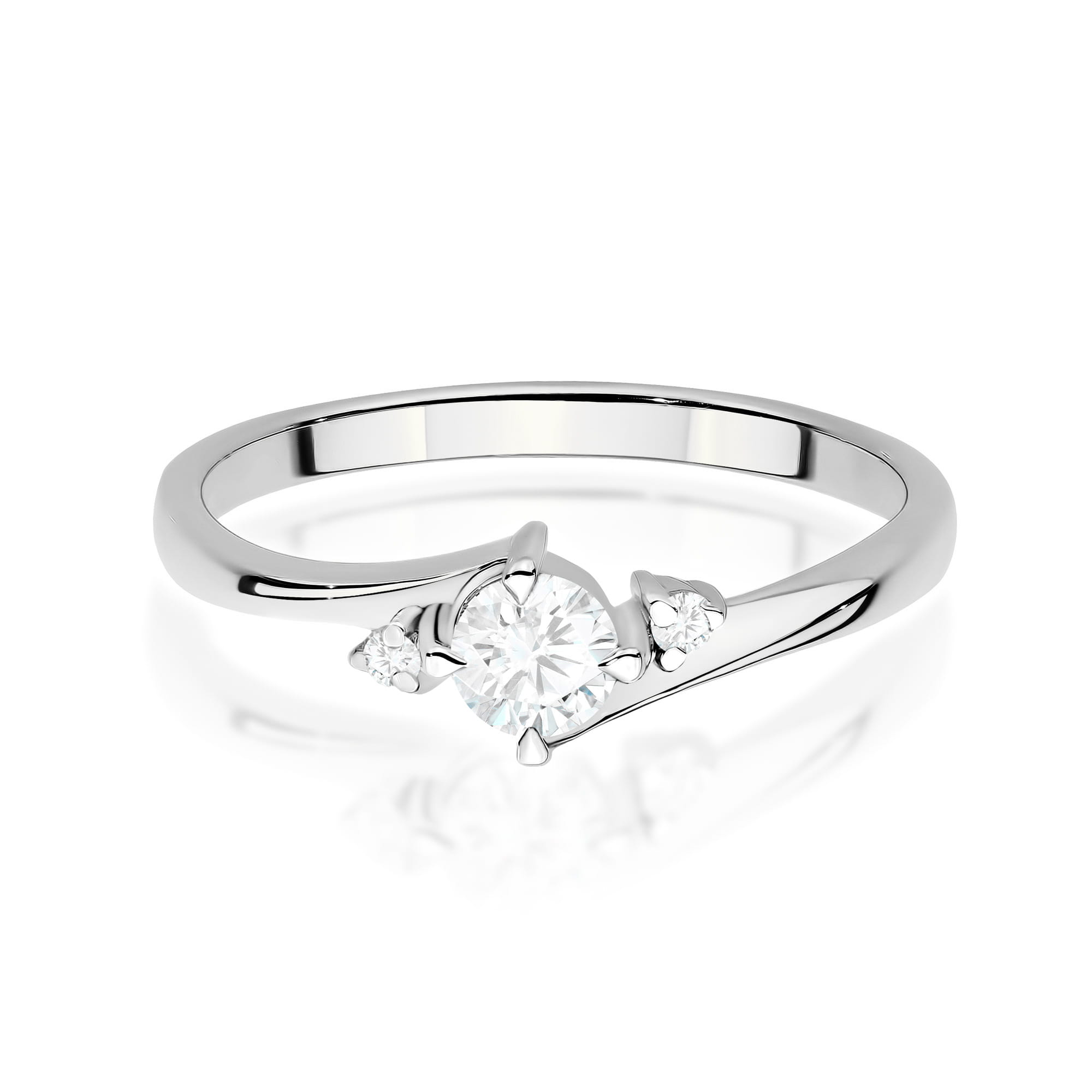 Prsteň W0346 Laboratórny diamant 0,25ct biele zlato Au 585/1000 - 1