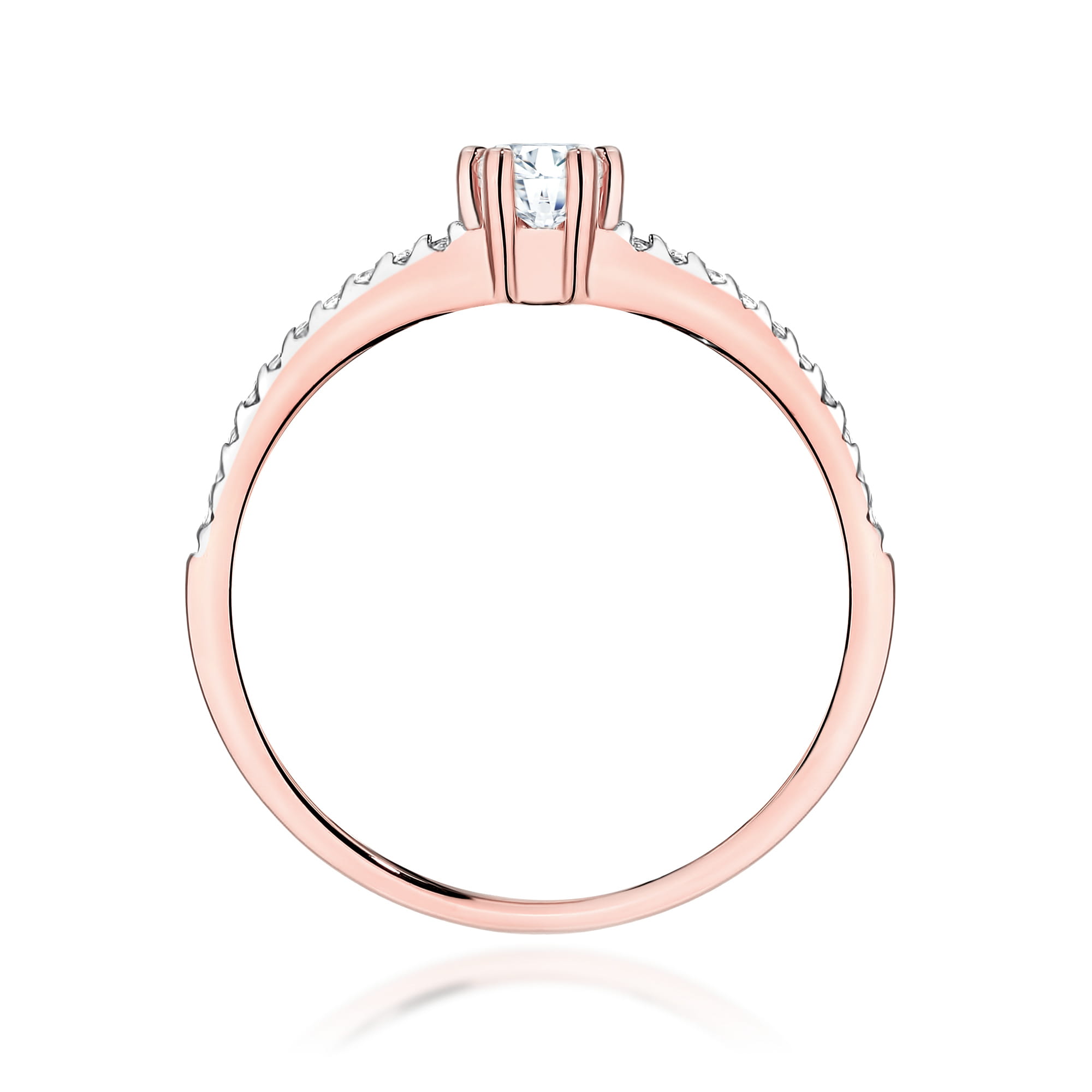 Prsteň W0355 Laboratórny diamant 0,30ct ružové zlato Au 585/1000 - 2