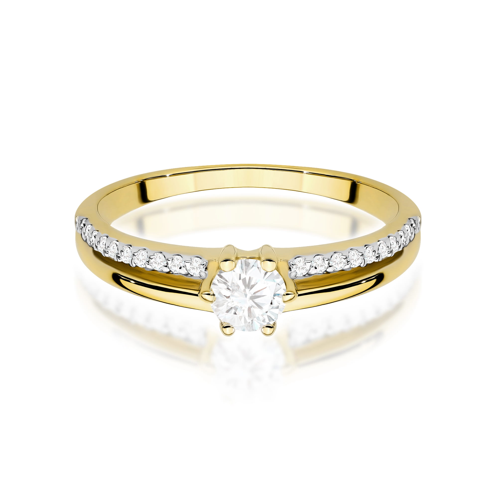 Prsteň W0355 Laboratórny diamant 0,30ct žlté zlato Au 585/1000 - 1