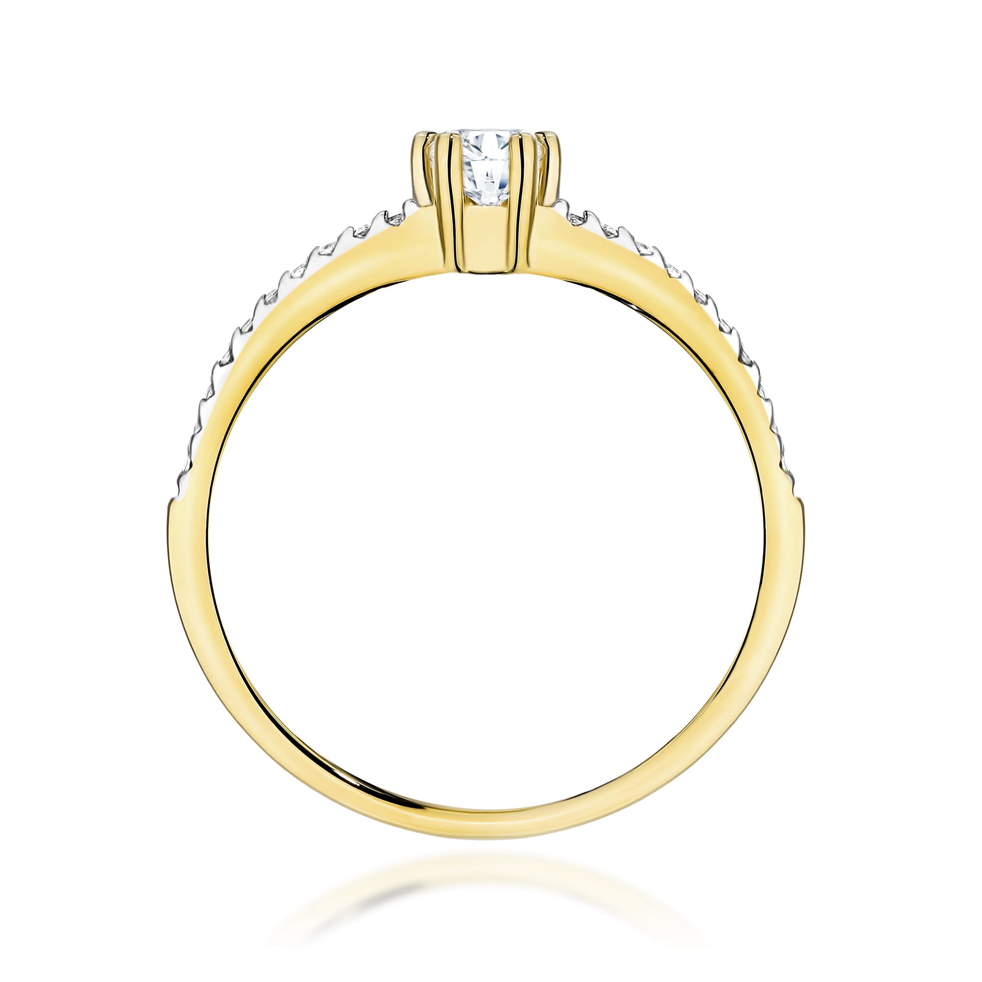 Prsteň W0355 Laboratórny diamant 0,30ct žlté zlato Au 585/1000 - 2