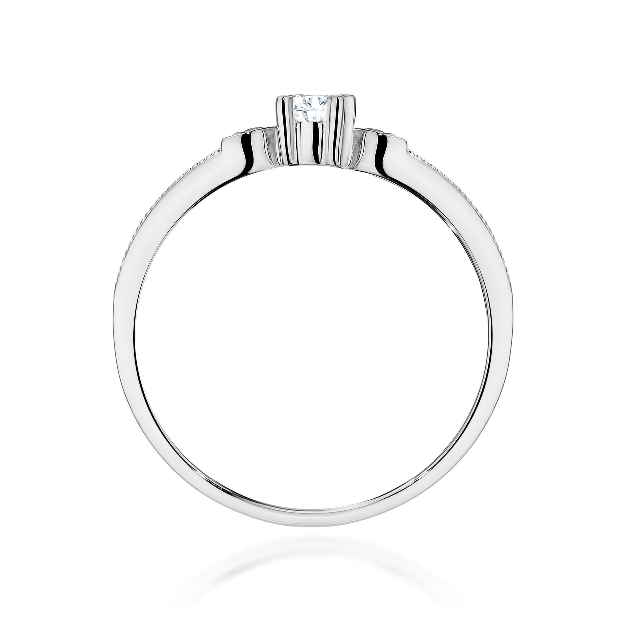 Prsteň W0411 Laboratórny diamant 0,10ct biele zlato Au 585/1000 - 2