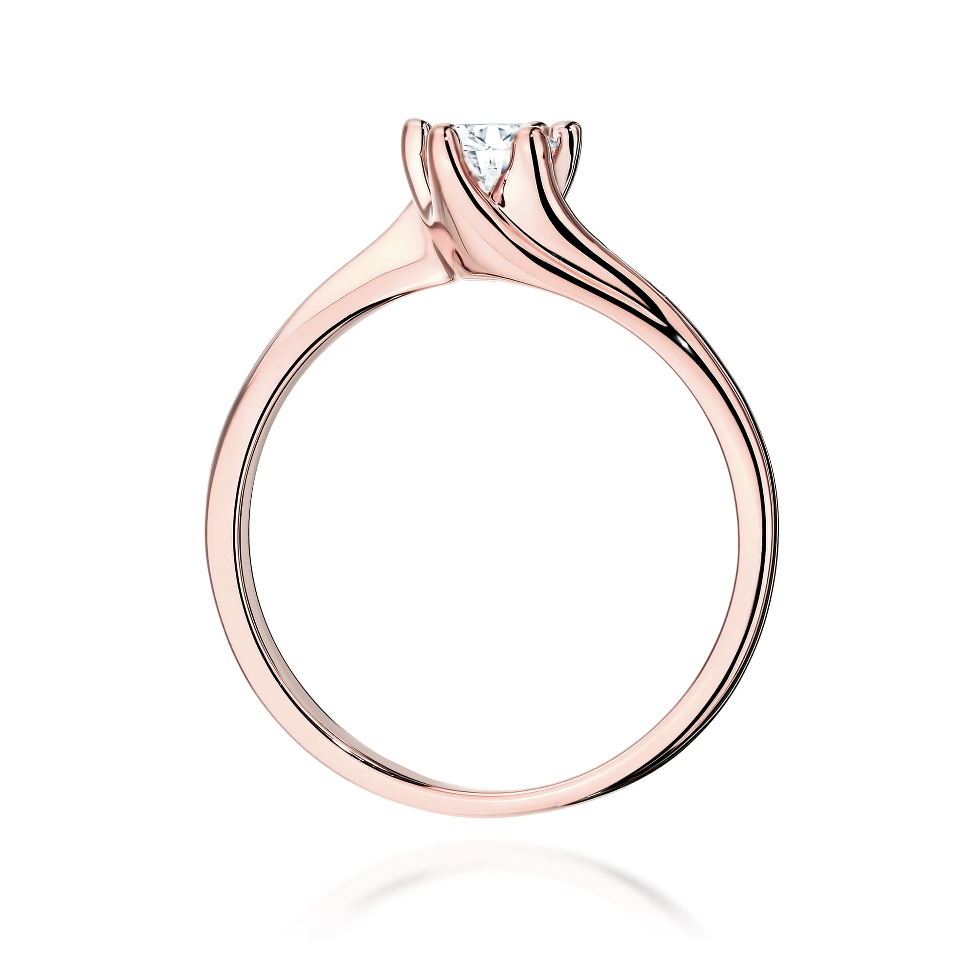 Prsteň W0423 Laboratórny diamant 0,50ct ružové zlato Au 585/1000 - 2