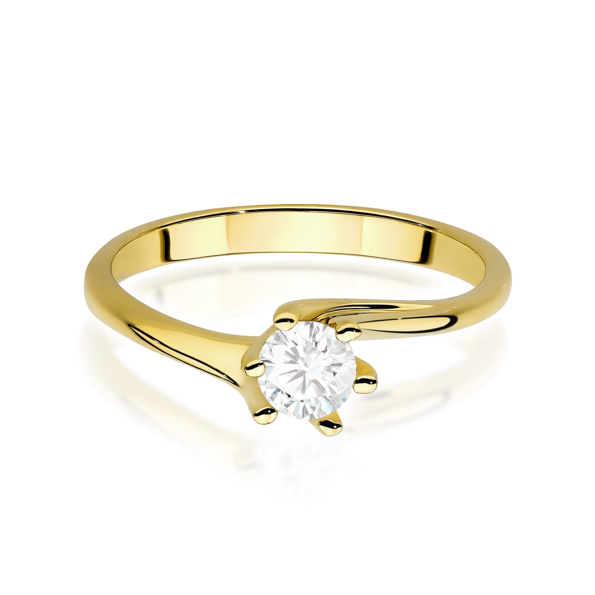 Prsteň W0423 Laboratórny diamant 0,50ct žlté zlato Au 585/1000 - 1