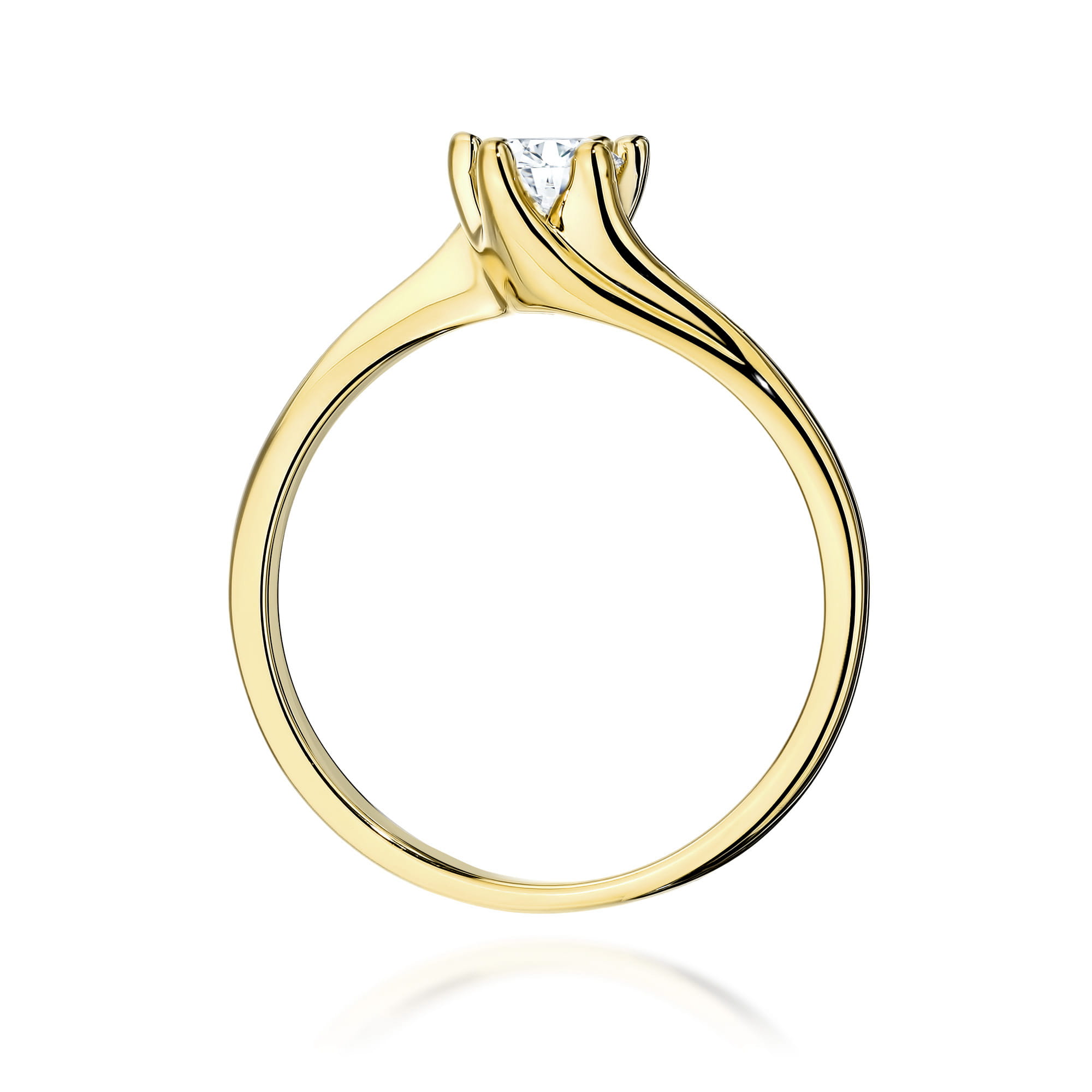 Prsteň W0423 Laboratórny diamant 0,50ct žlté zlato Au 585/1000 - 2