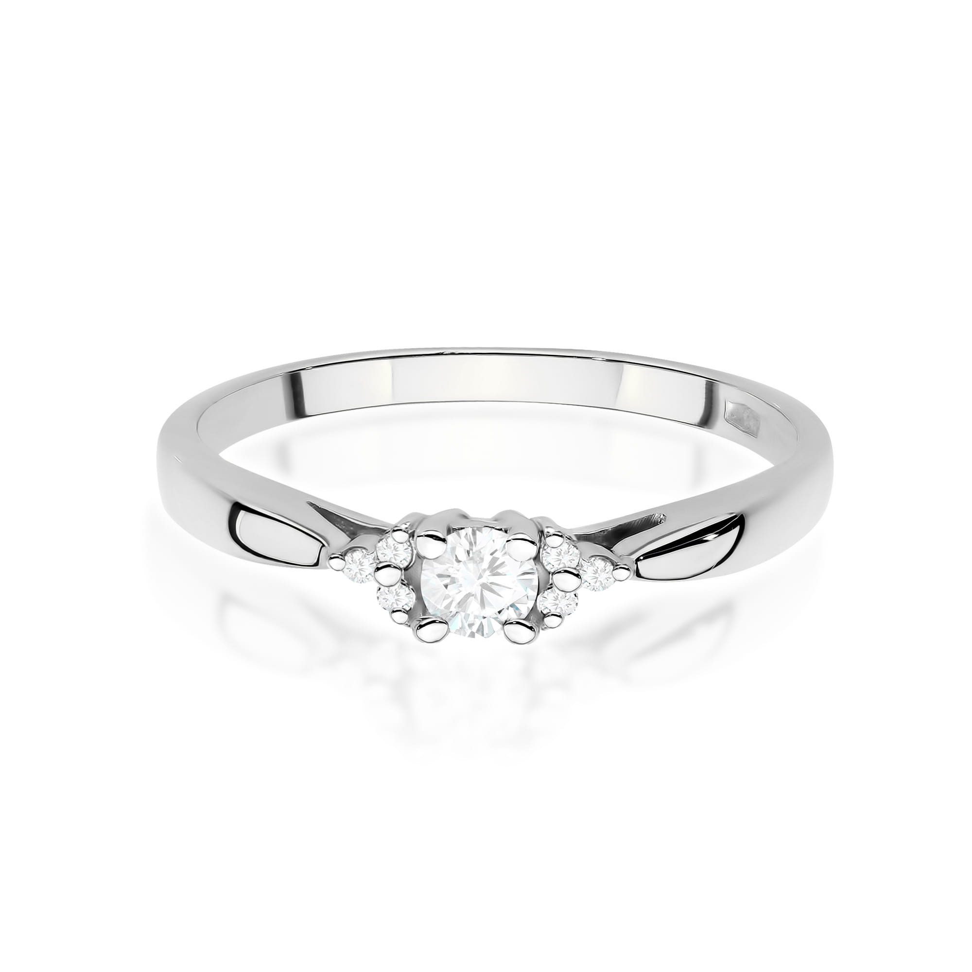 Prsteň W0428 Laboratórny diamant 0,10ct biele zlato Au 585/1000 - 1