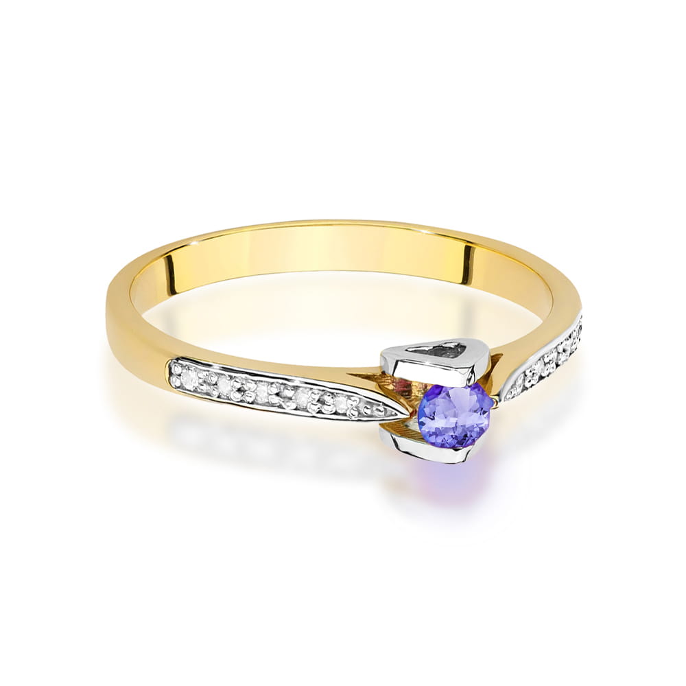 Prsteň W0435 Tanzanite 0,15ct žlté zlato Au 585/1000 - 1