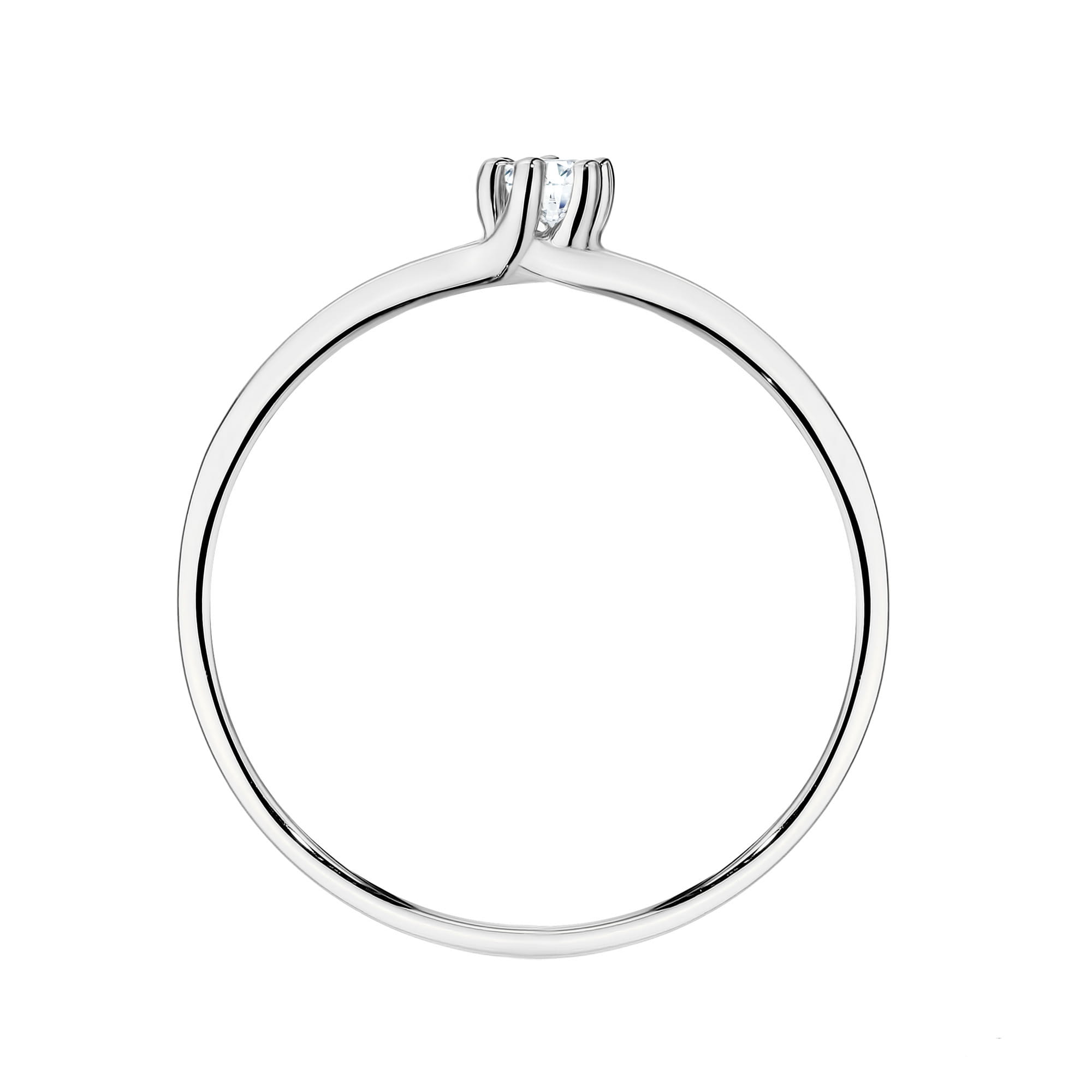 Prsteň W0459 Laboratórny diamant 0,10ct biele zlato Au 585/1000 - 2