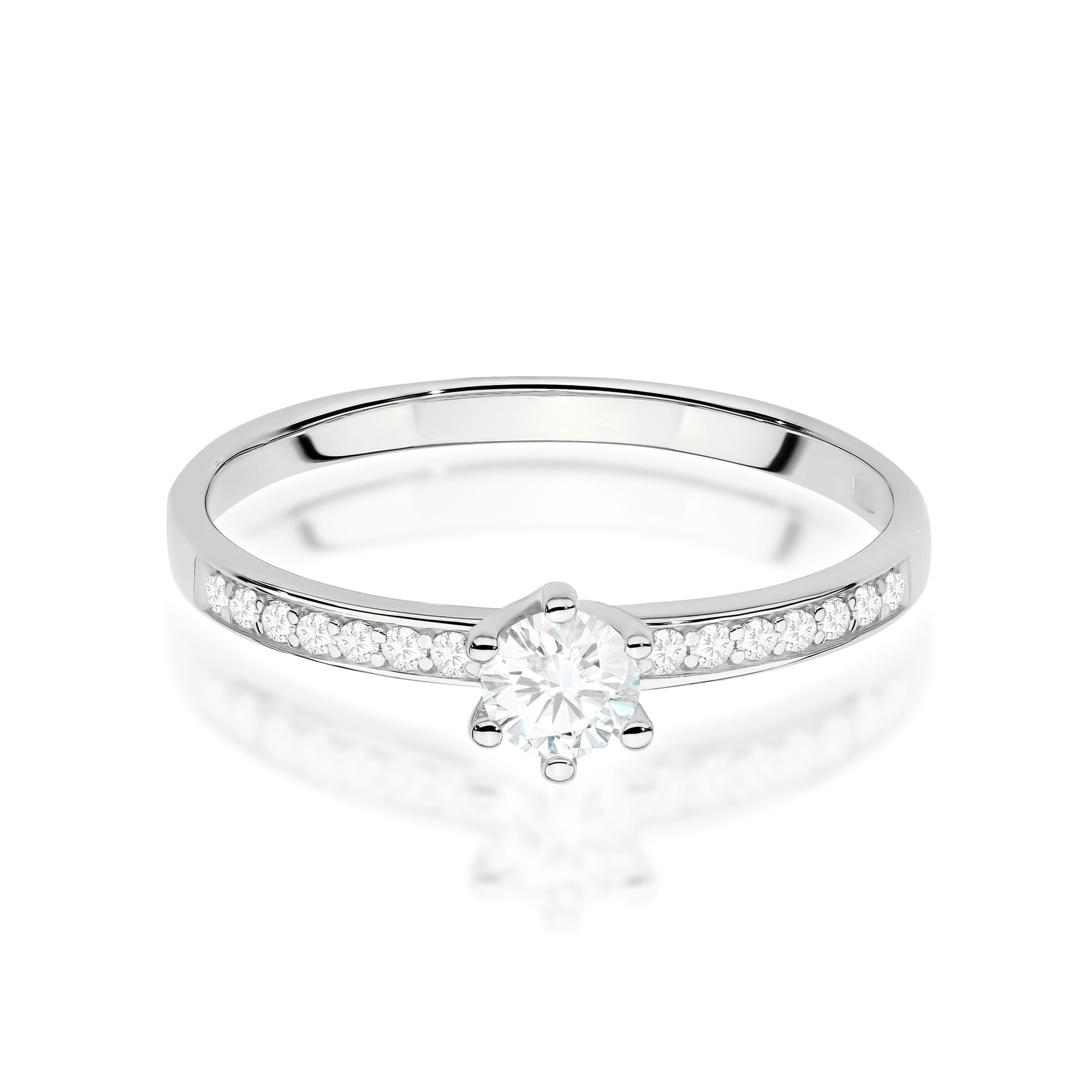 Prsteň W0459 Laboratórny diamant 0,25ct biele zlato Au 585/1000 - 1