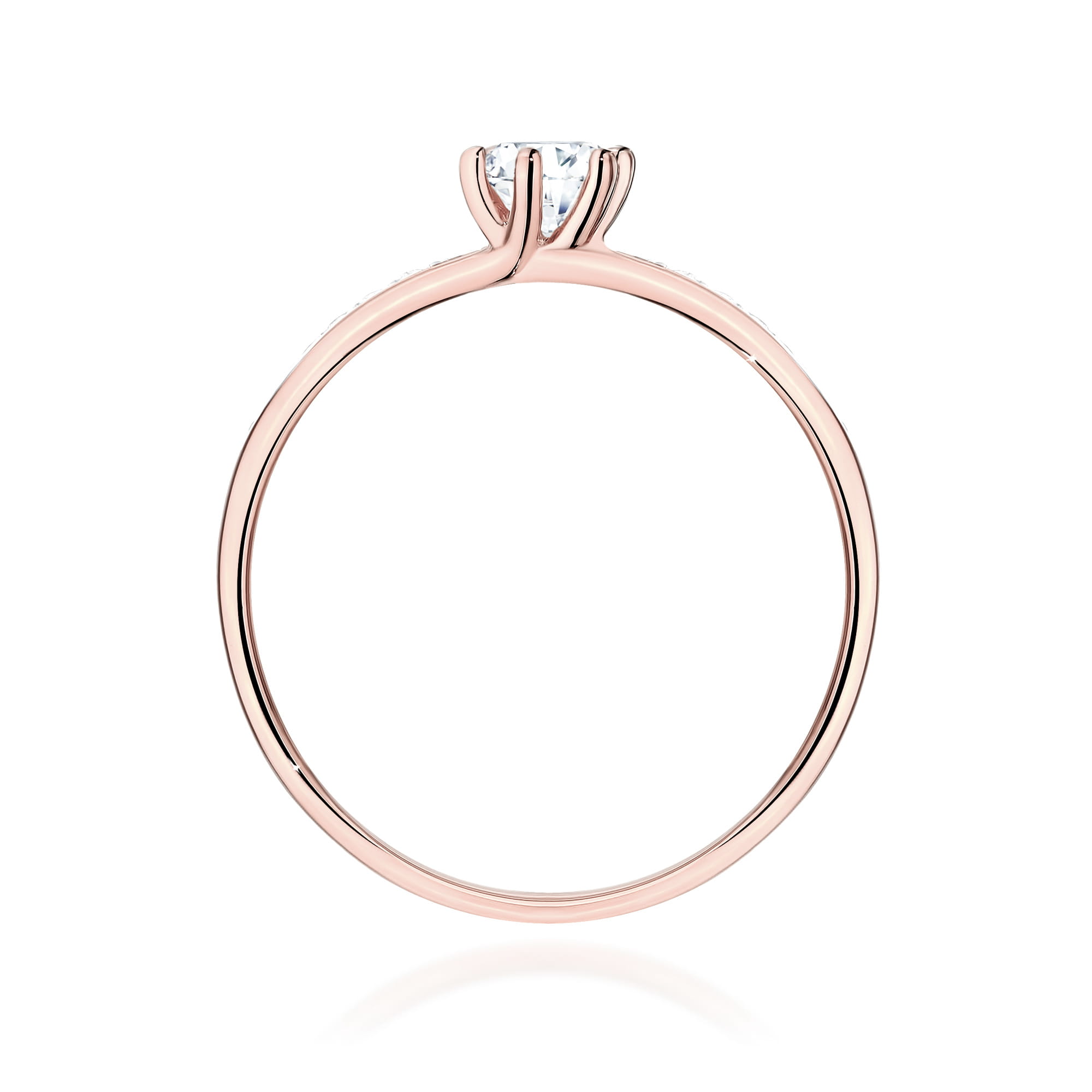Prsteň W0459 Laboratórny diamant 0,25ct ružové zlato Au 585/1000 - 2